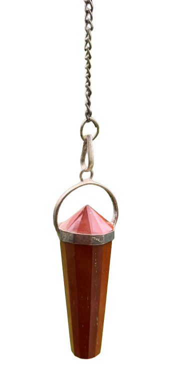 Red Jasper Faceted Pendulum