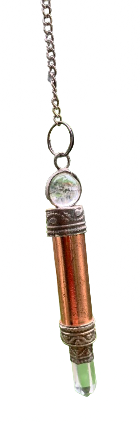 Brass With Clear Quartz Pendulum