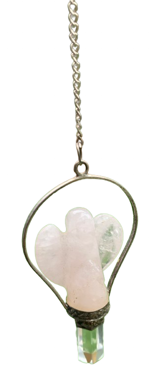 Angel Rose Quartz Pendulum