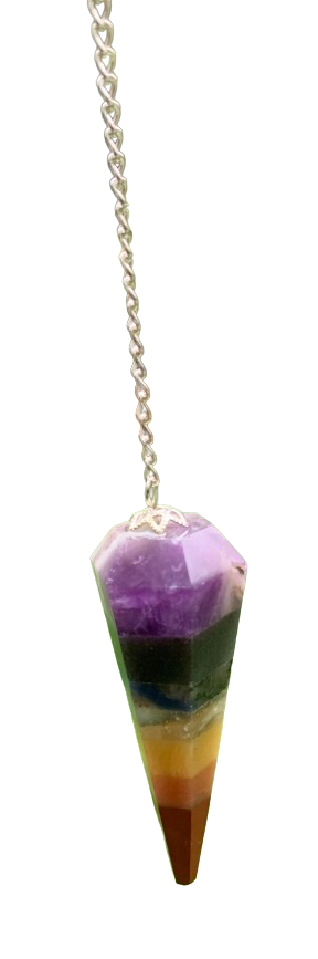Chakra Faceted Pendulum