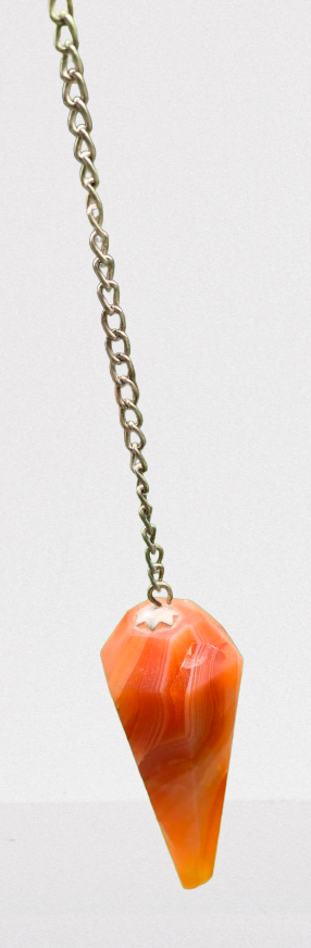 Carnelian Faceted Pendulum