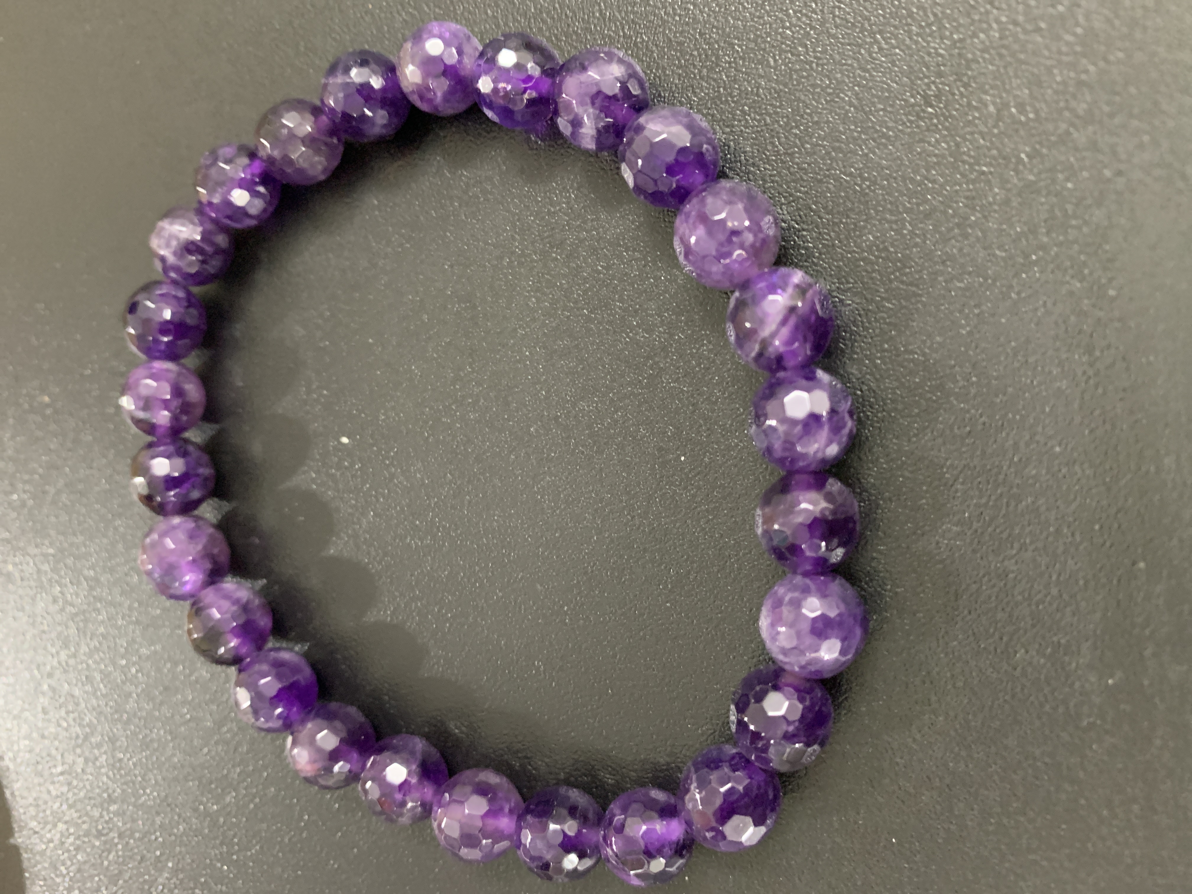 Amethyst Facted Bracelet