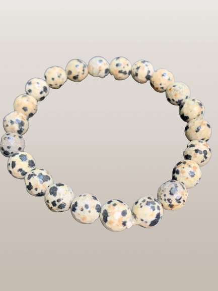 Dalmatian Jasper Faceted Bracelet