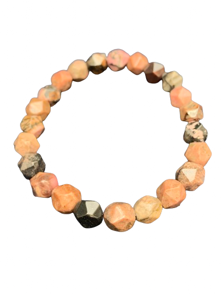 Rhodonite Facted Bracelet