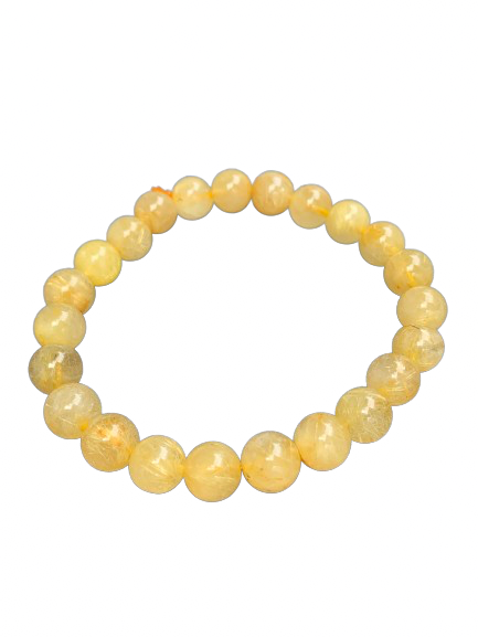 Rutilated Quartz Gold Bracelet
