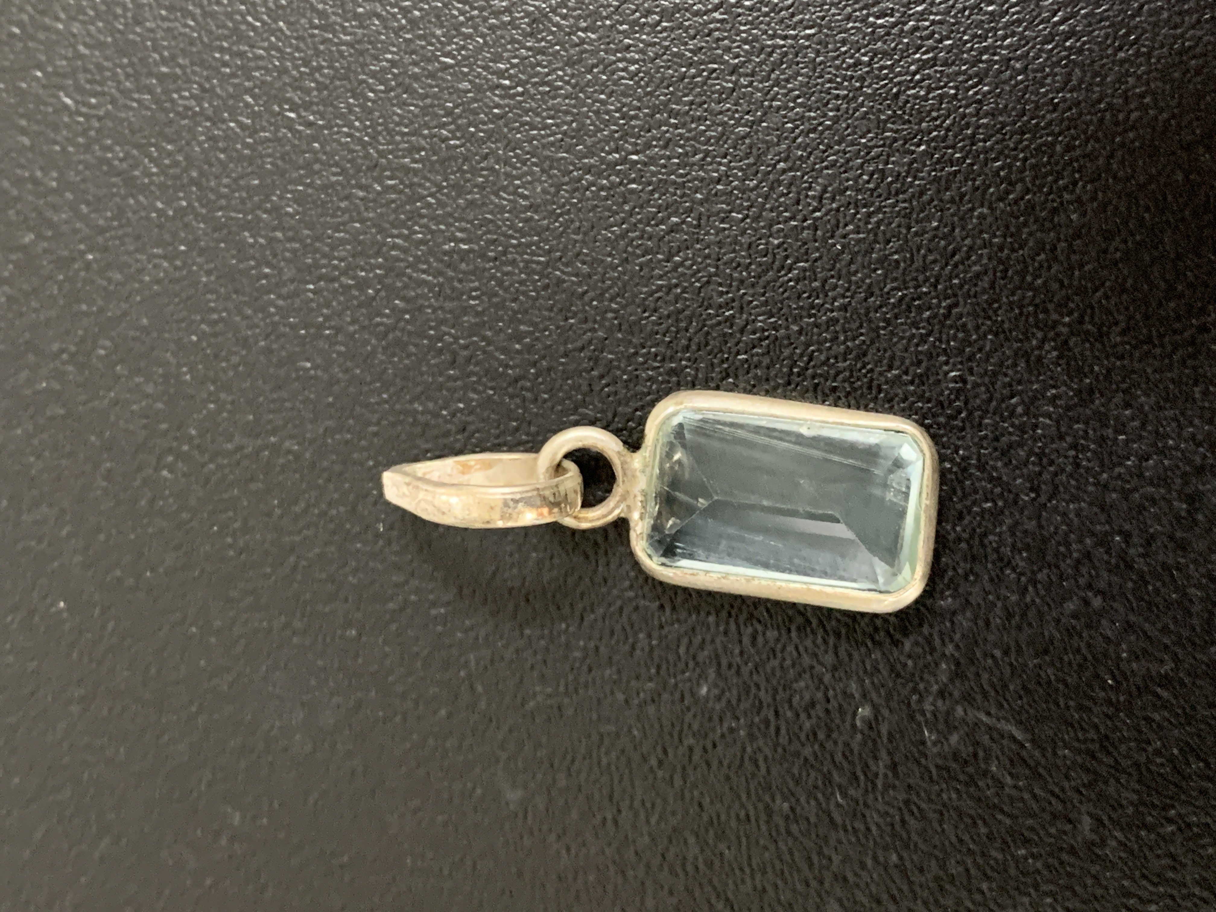 Aquamarine Silver Pendant