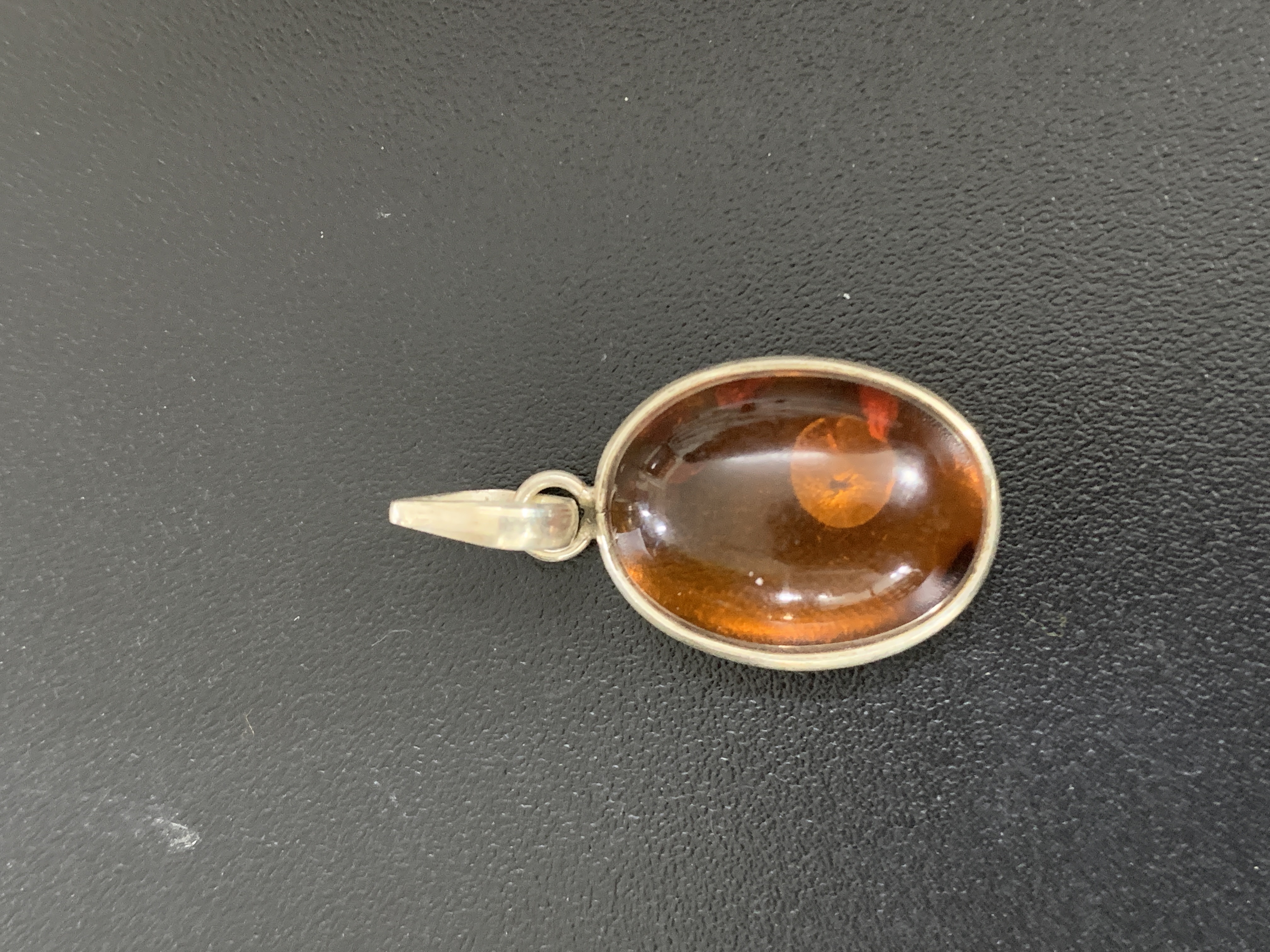 Amber Silver Pendant