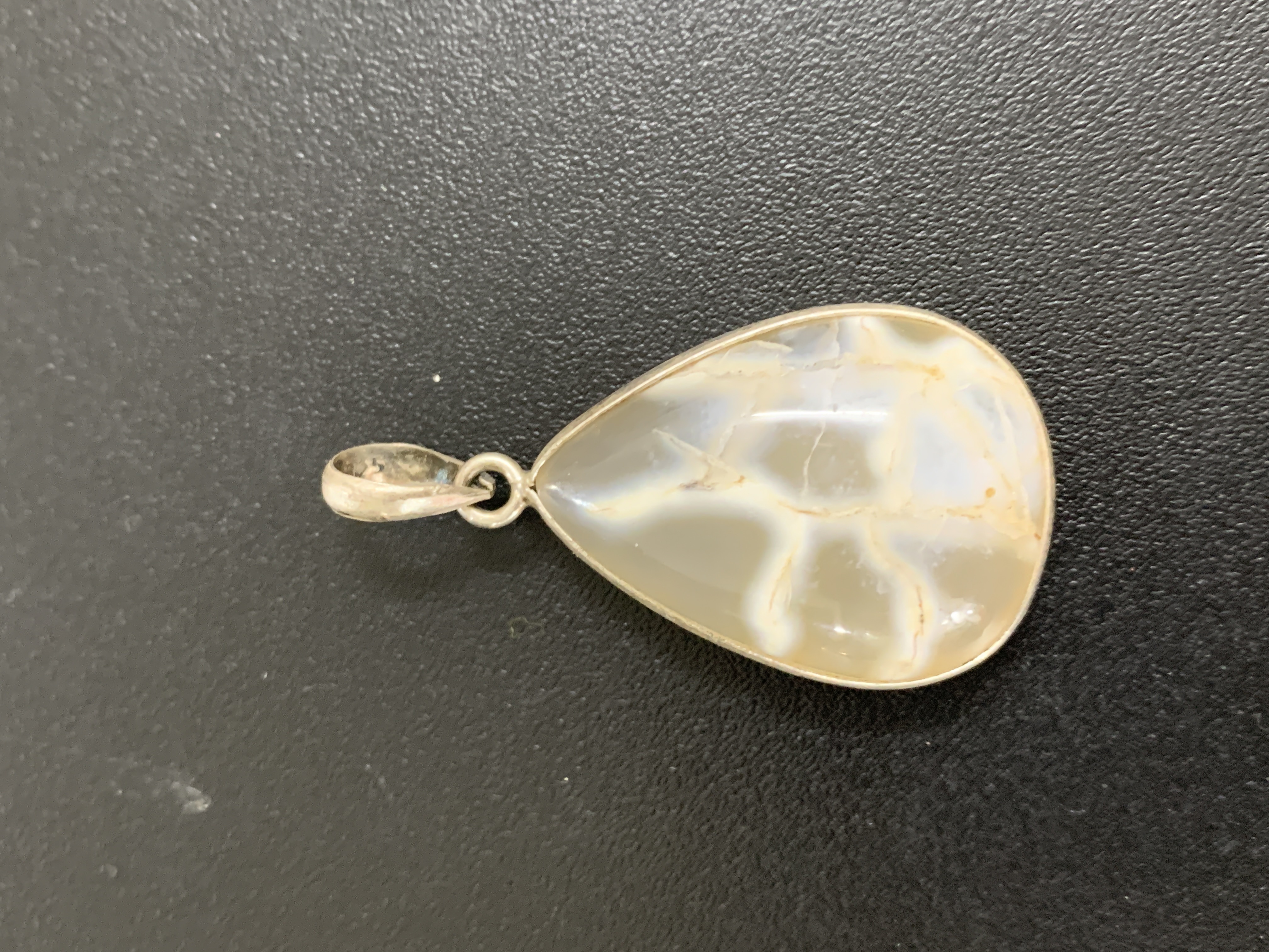 Bubble Agate Silver Pendant