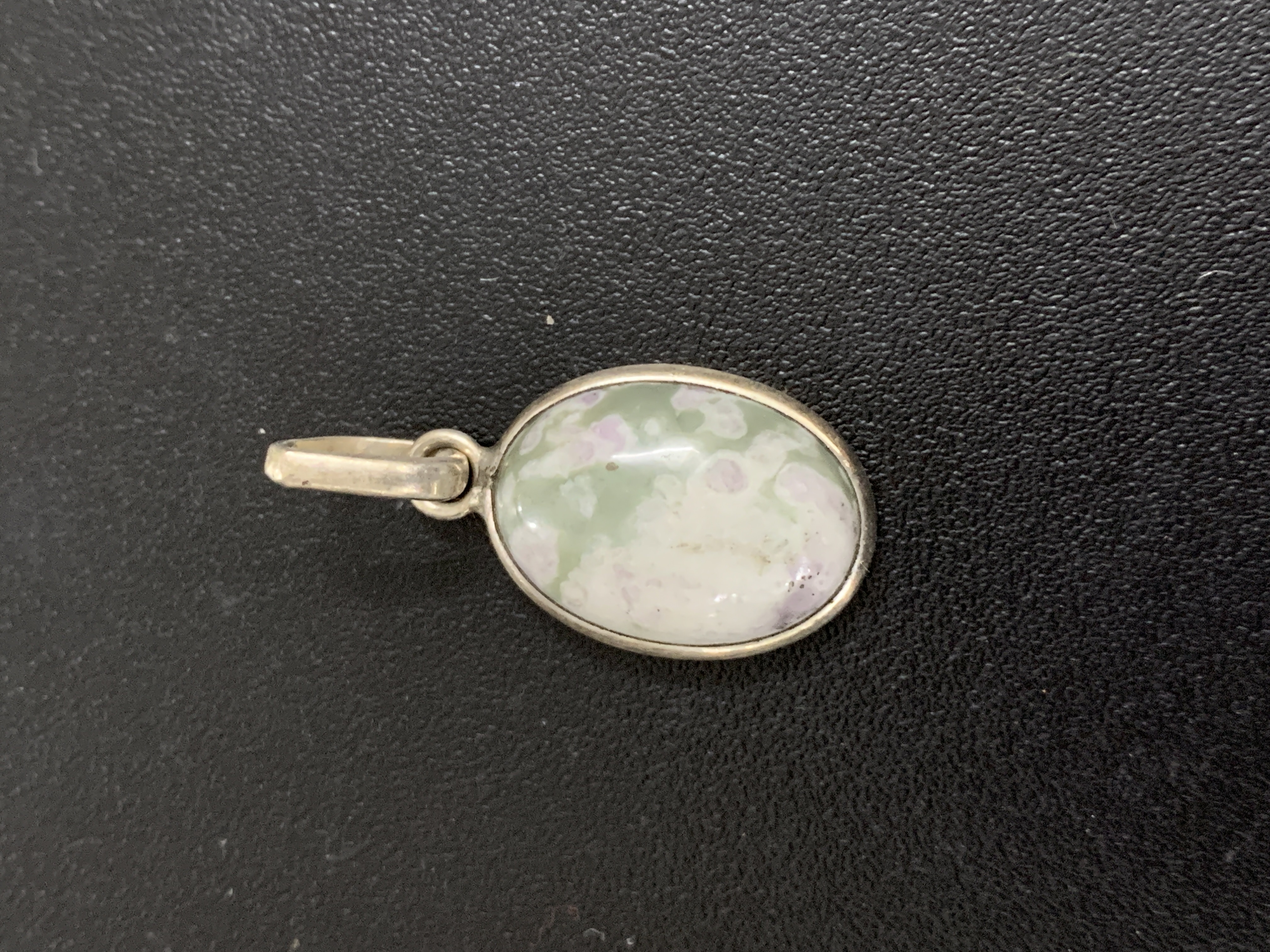 Tree Agate Silver Pendant