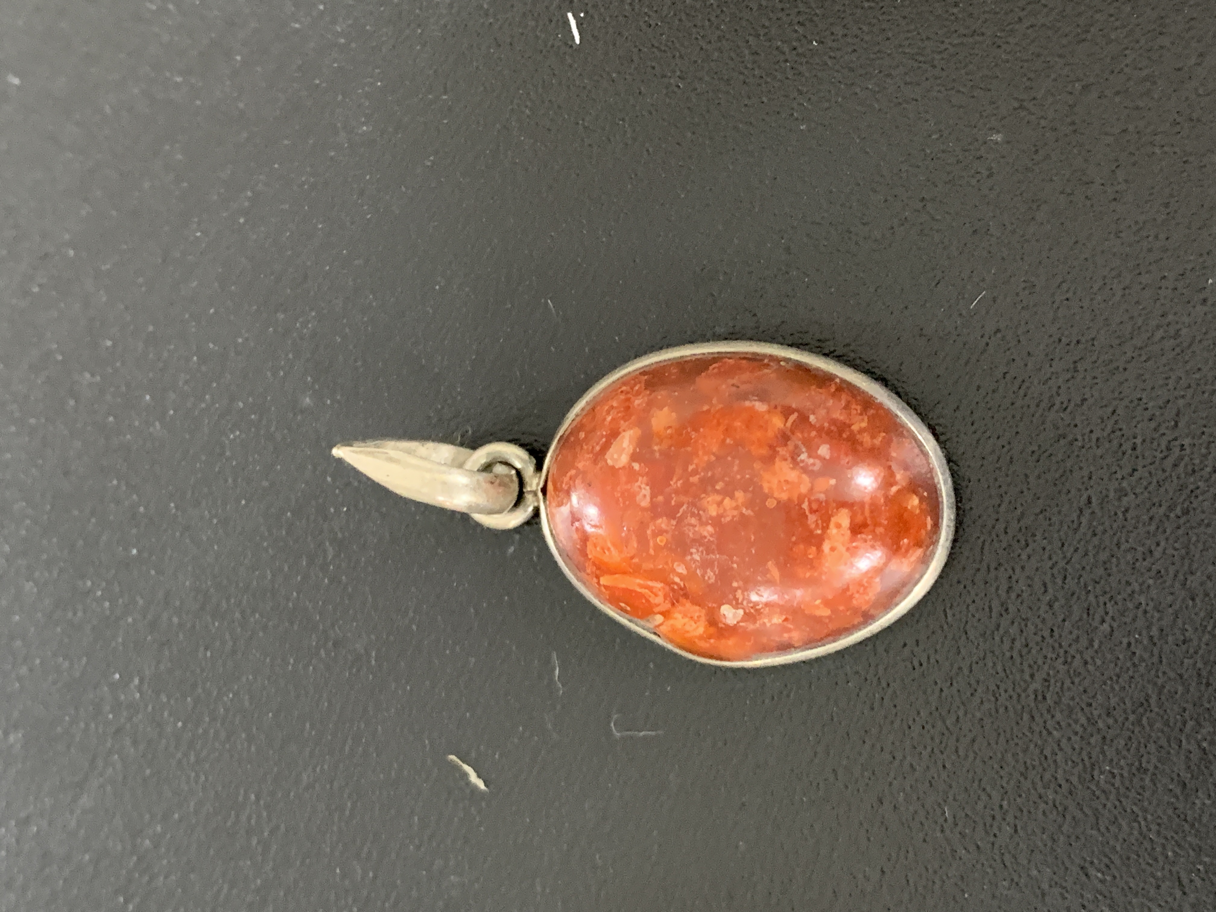 Coral Silver Pendant