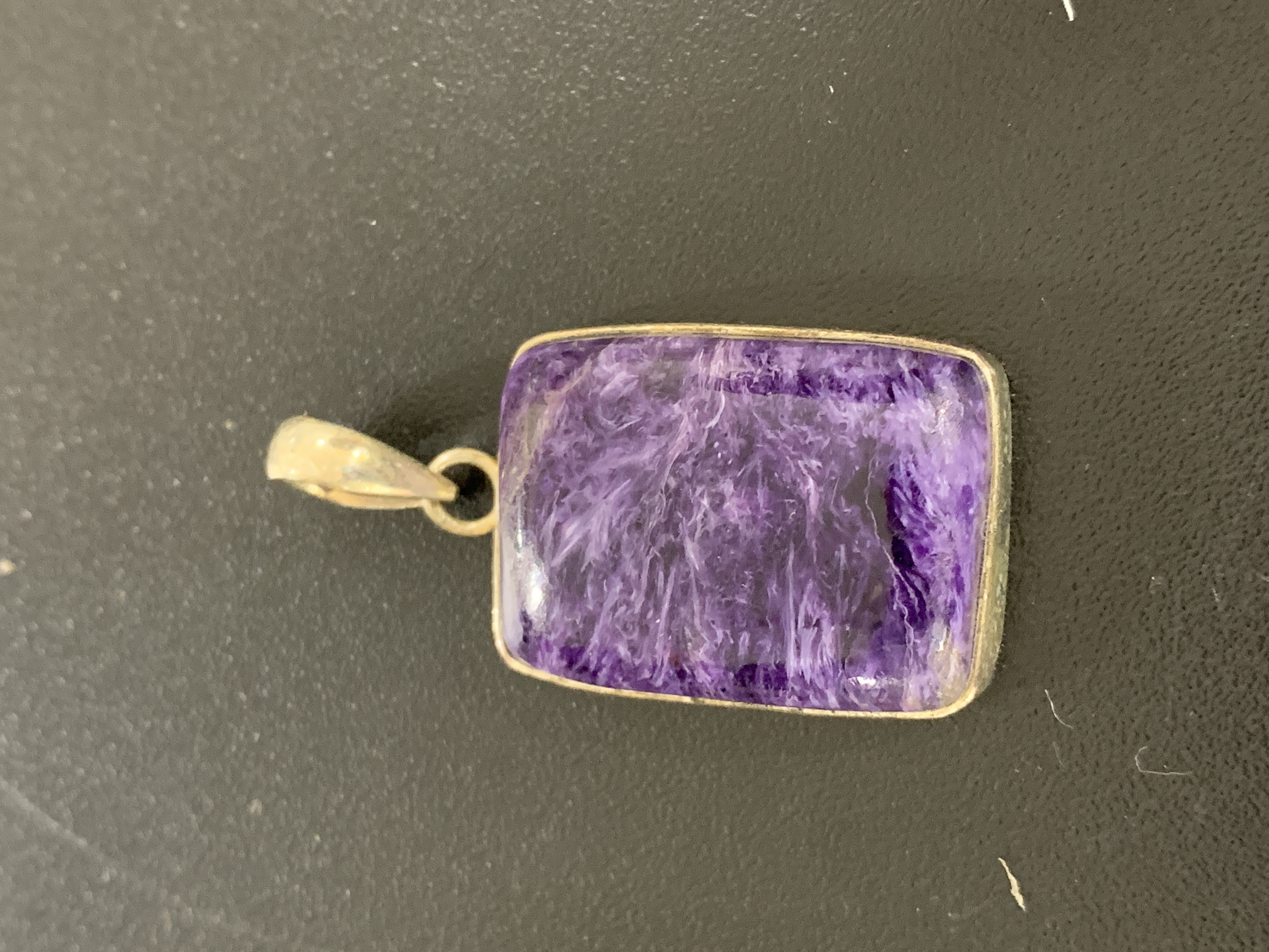 Charorite Silver Pendant