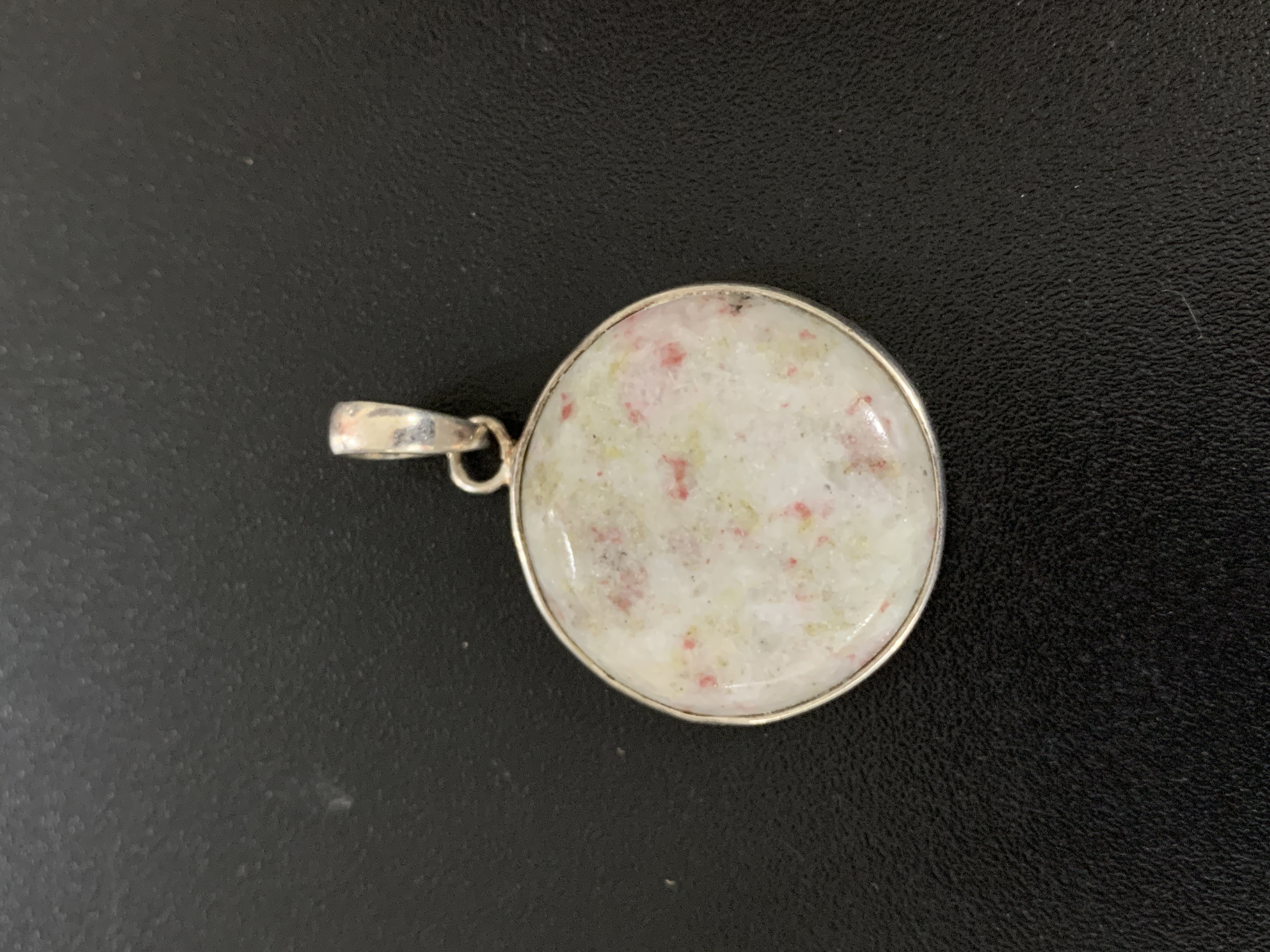 Cinnabar Silver Pendant