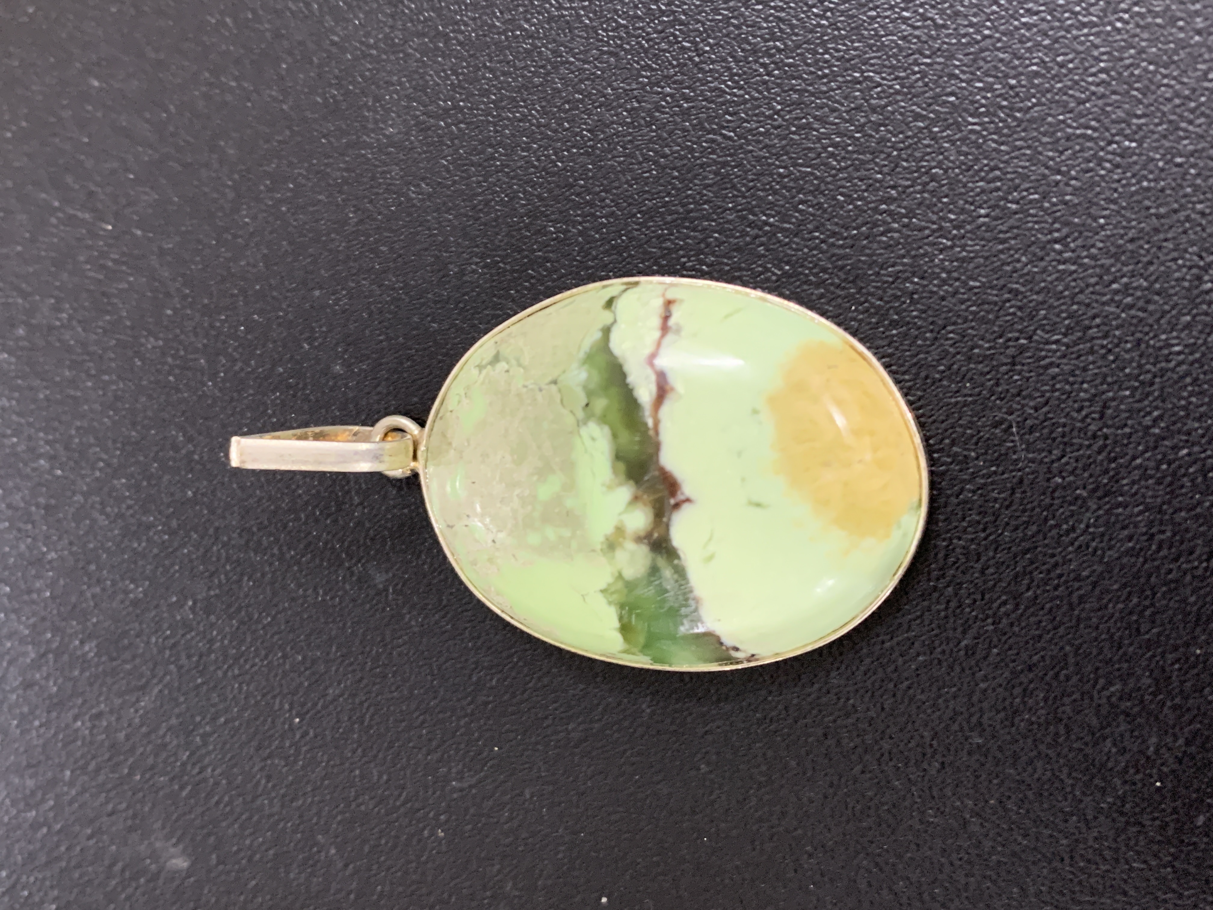 Chrysoprase Silver Pendant