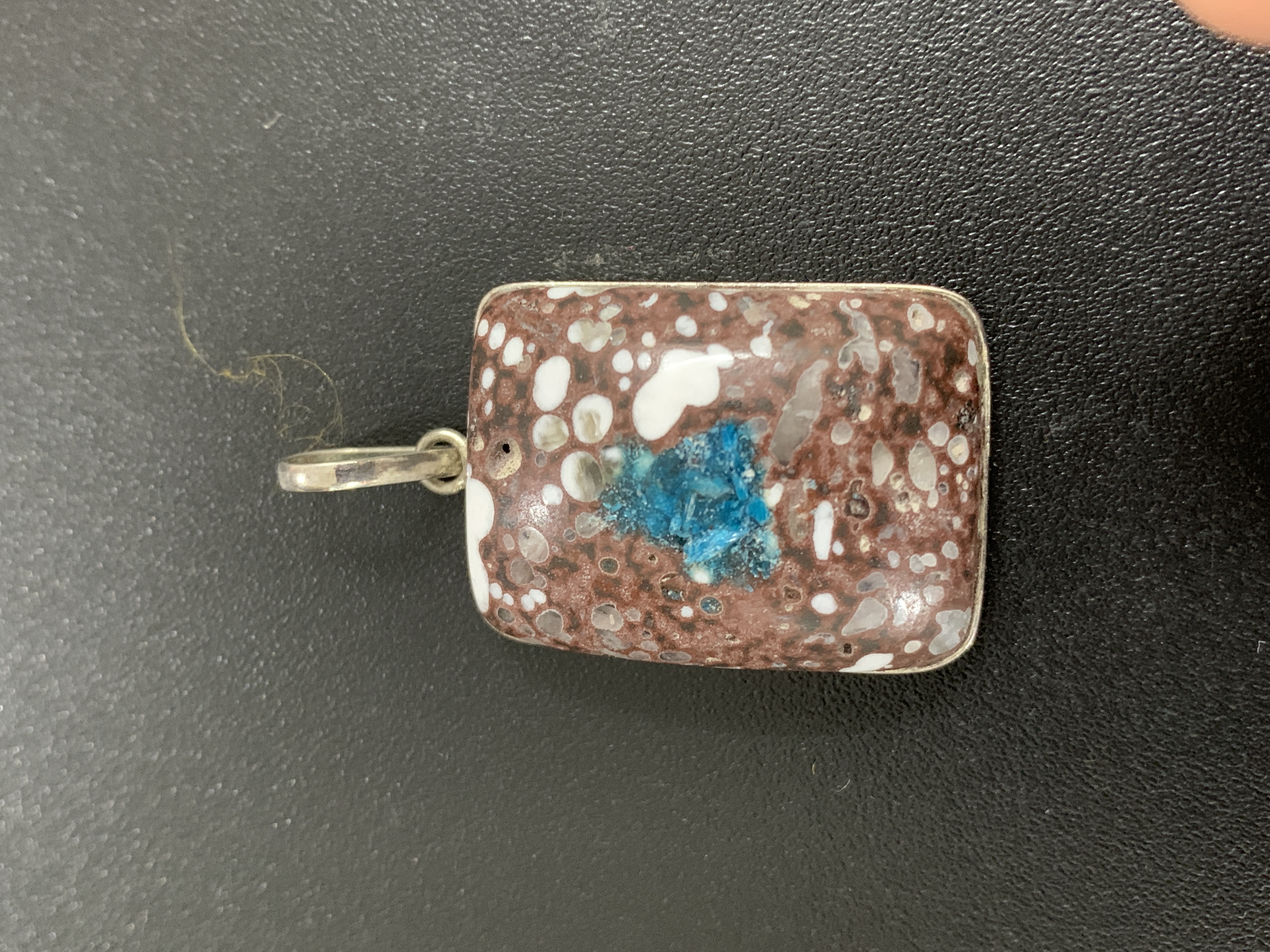 Cavansite Silver Pendant