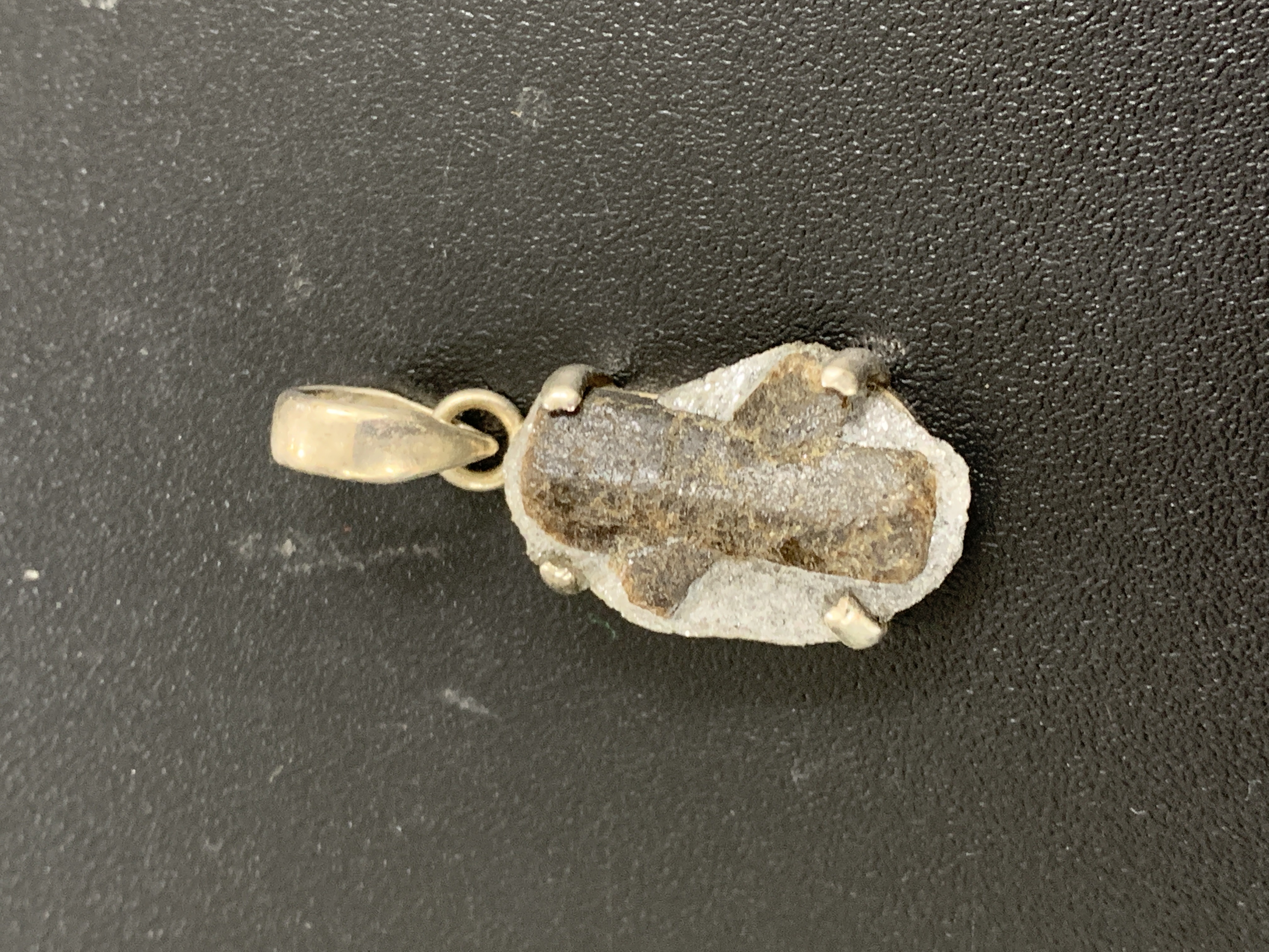 Cross Stone Silver Pendant