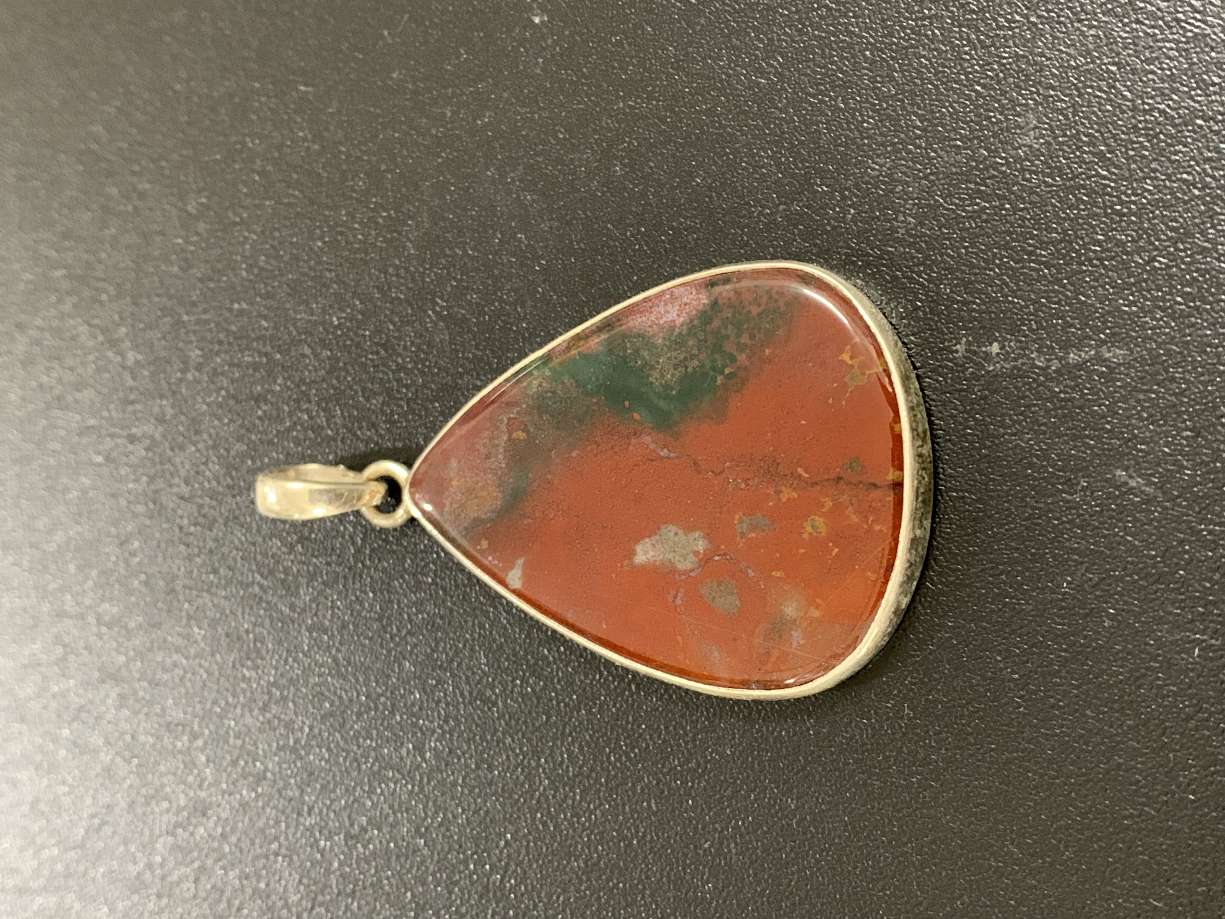 Blood Stone Silver Pendant