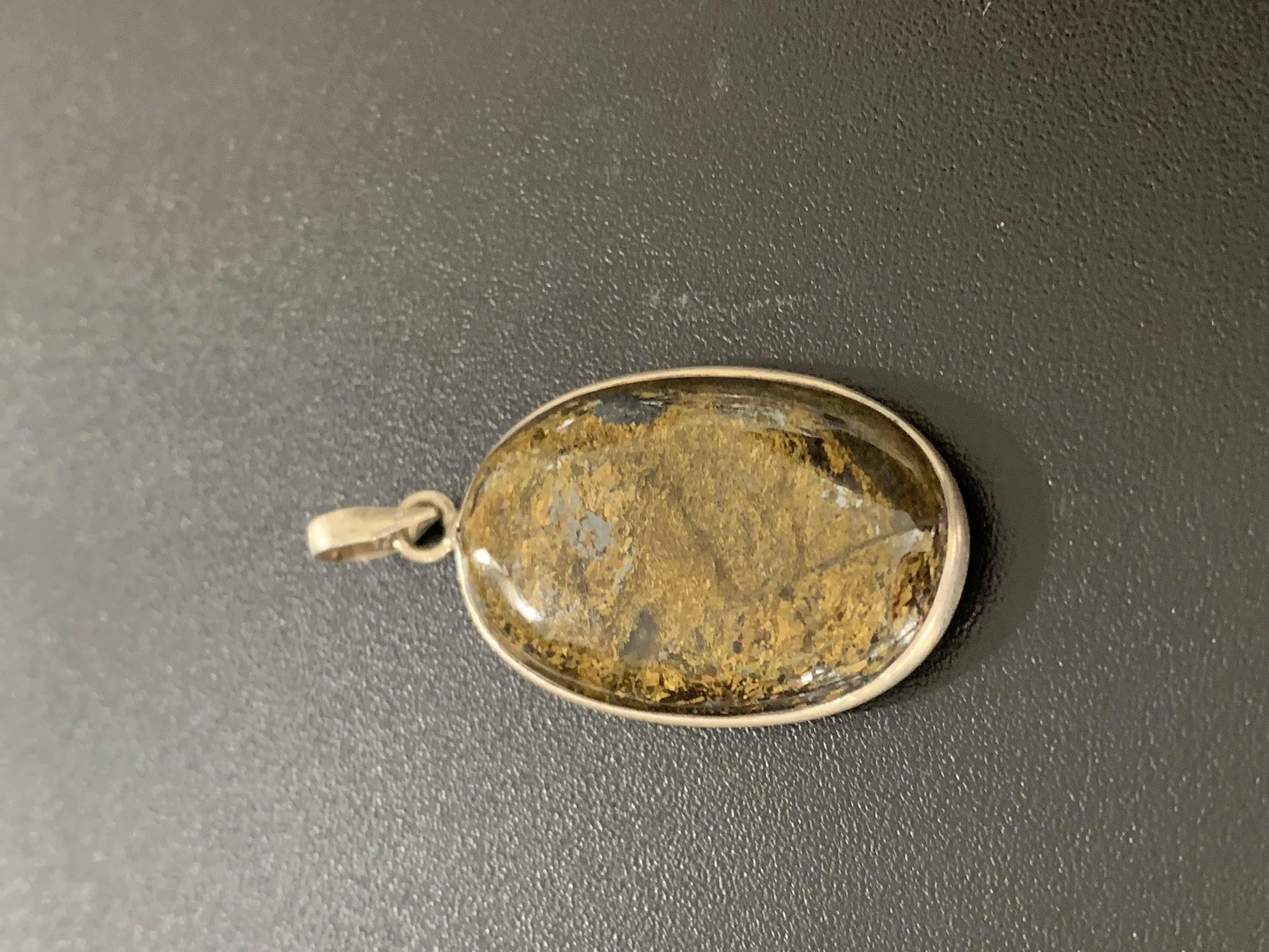 Bronzite Silver Pendant