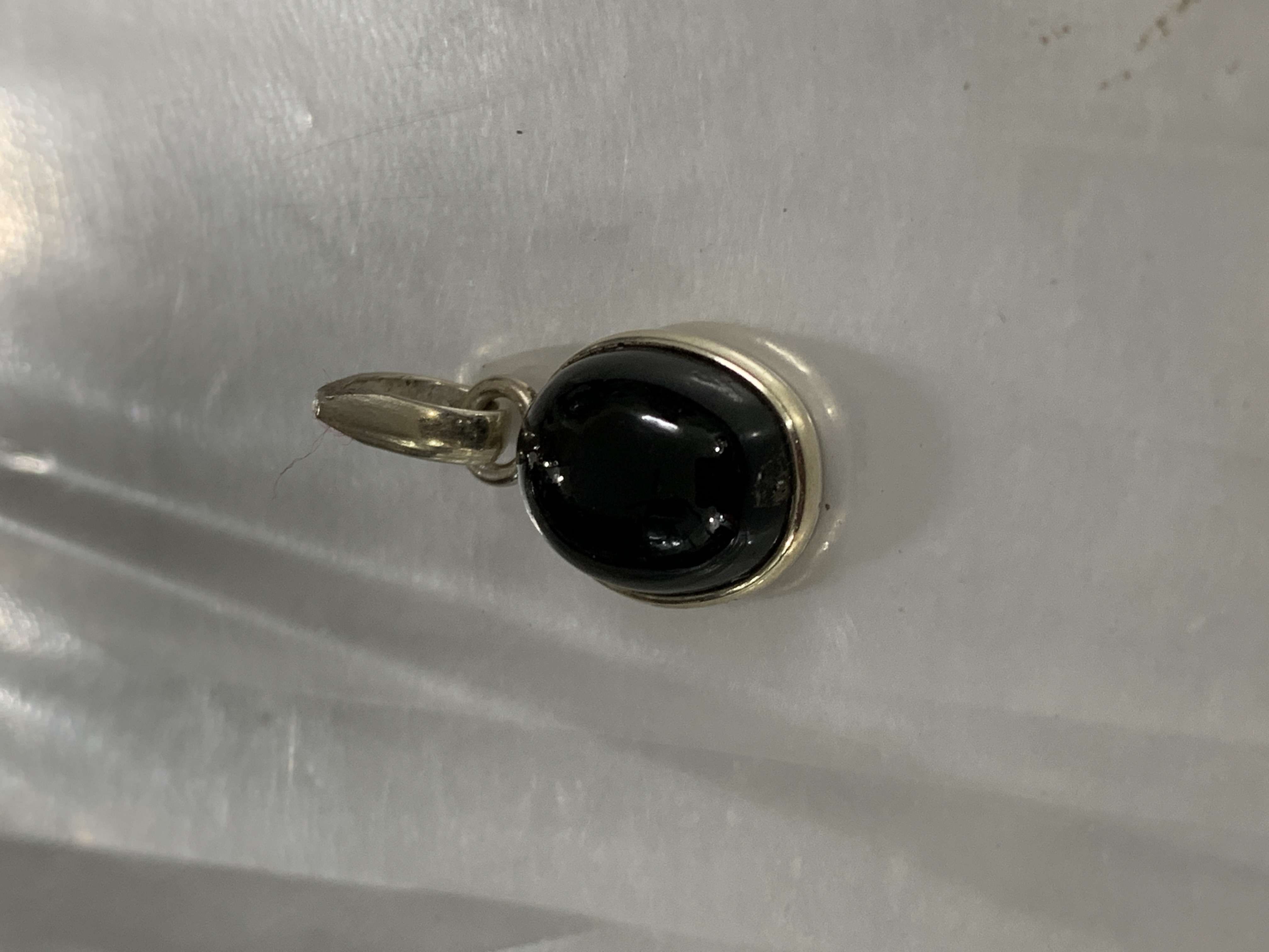 Black Tourmaline Silver Pendant