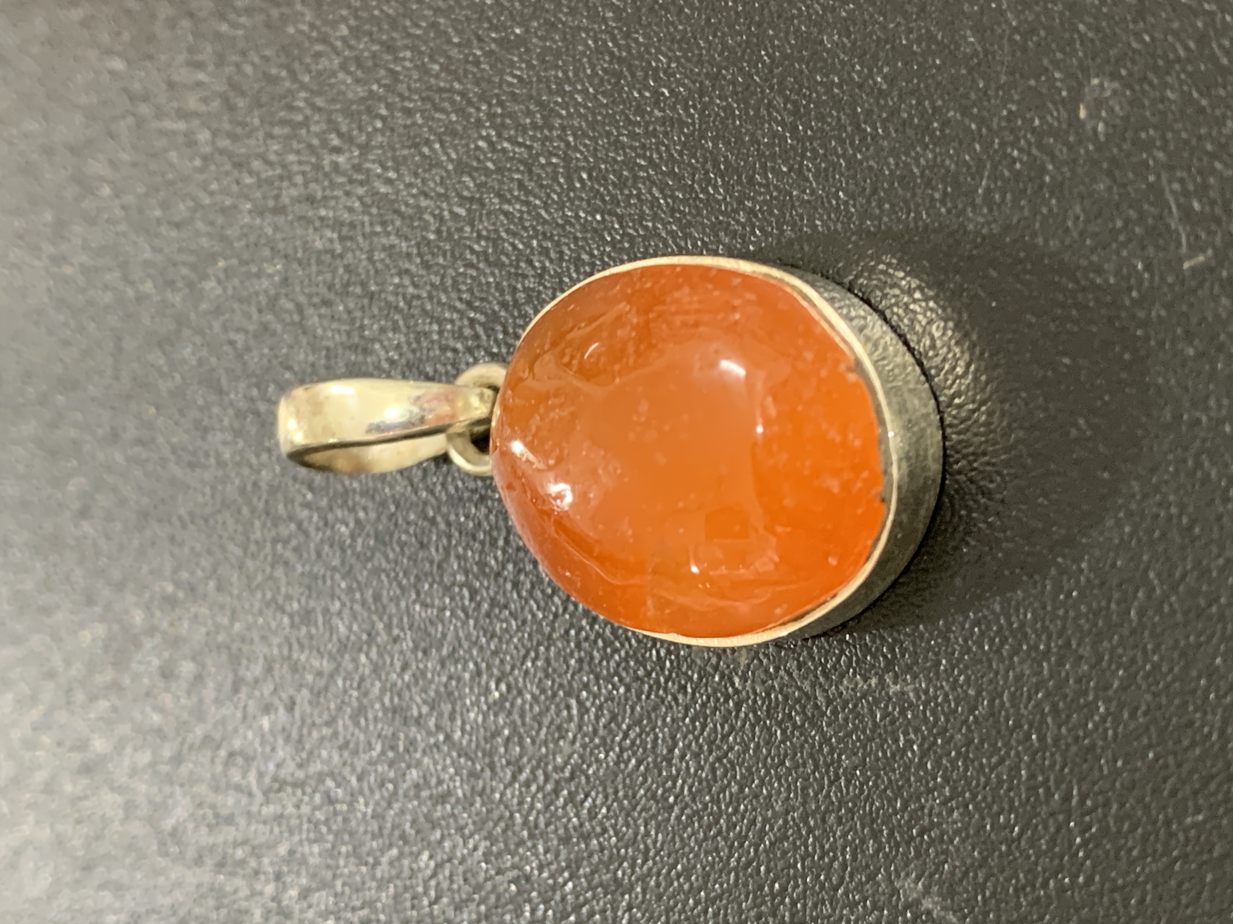 Carnelian Silver Pendant