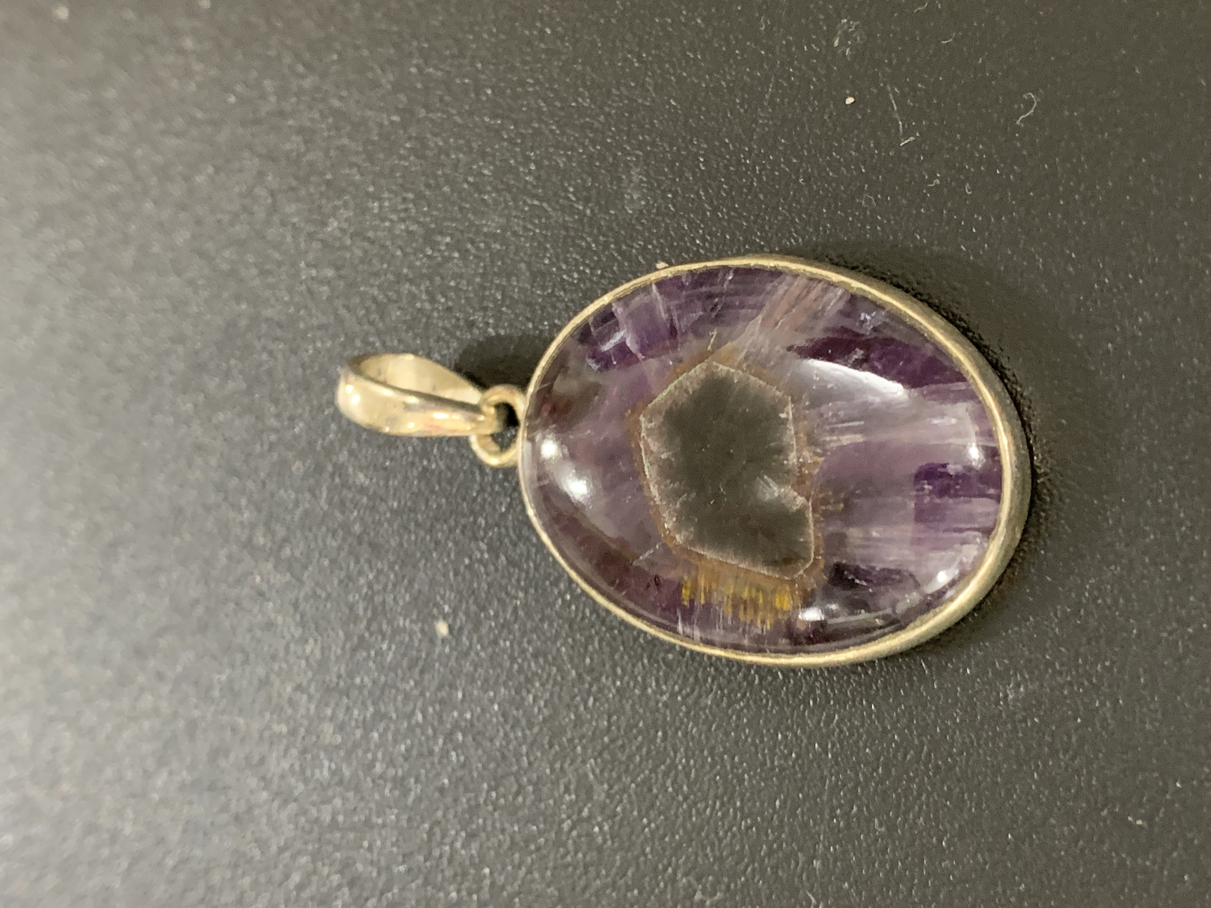 Cacoxenite Silver Pendant
