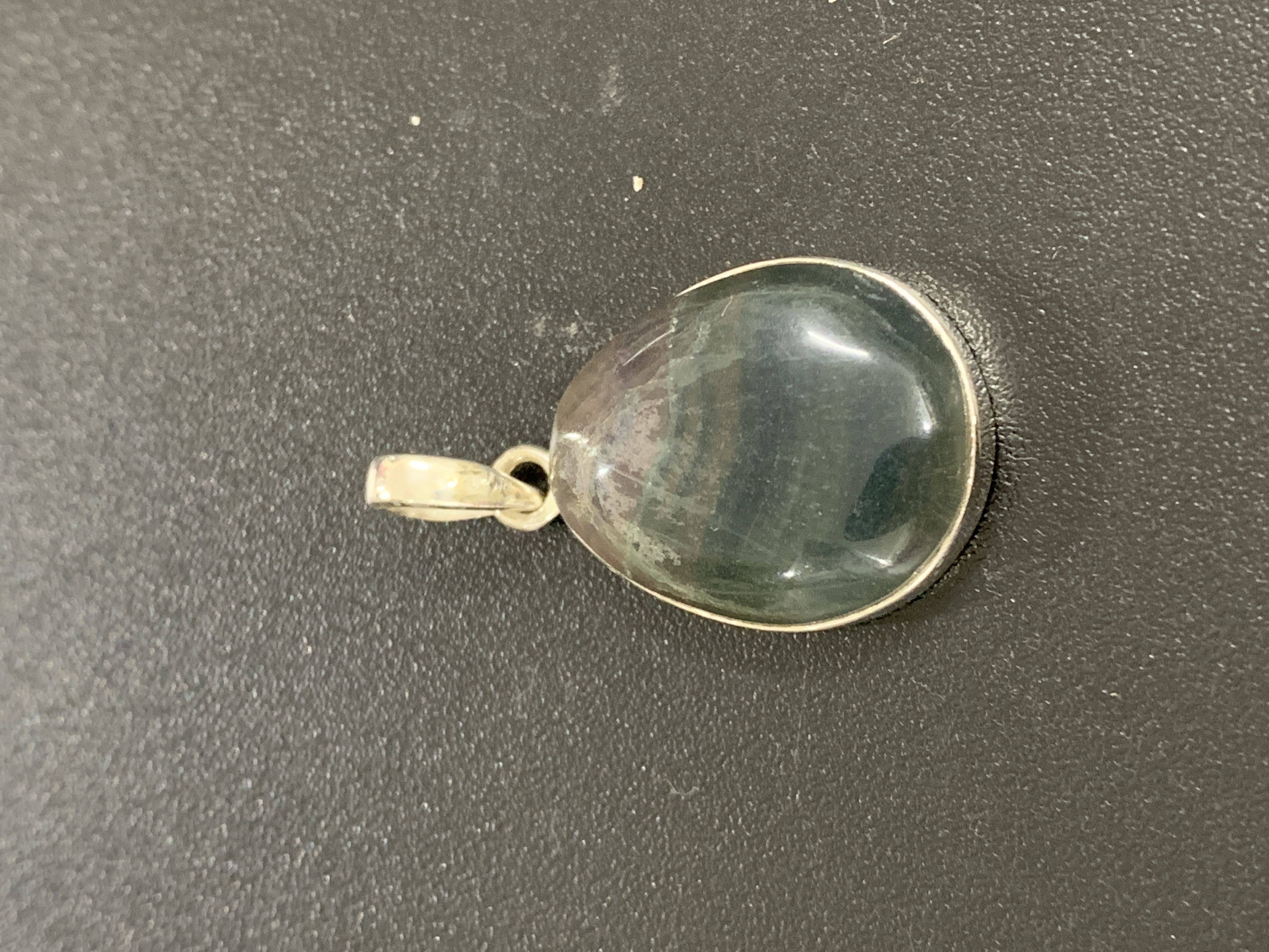 Fluorite Silver Pendant