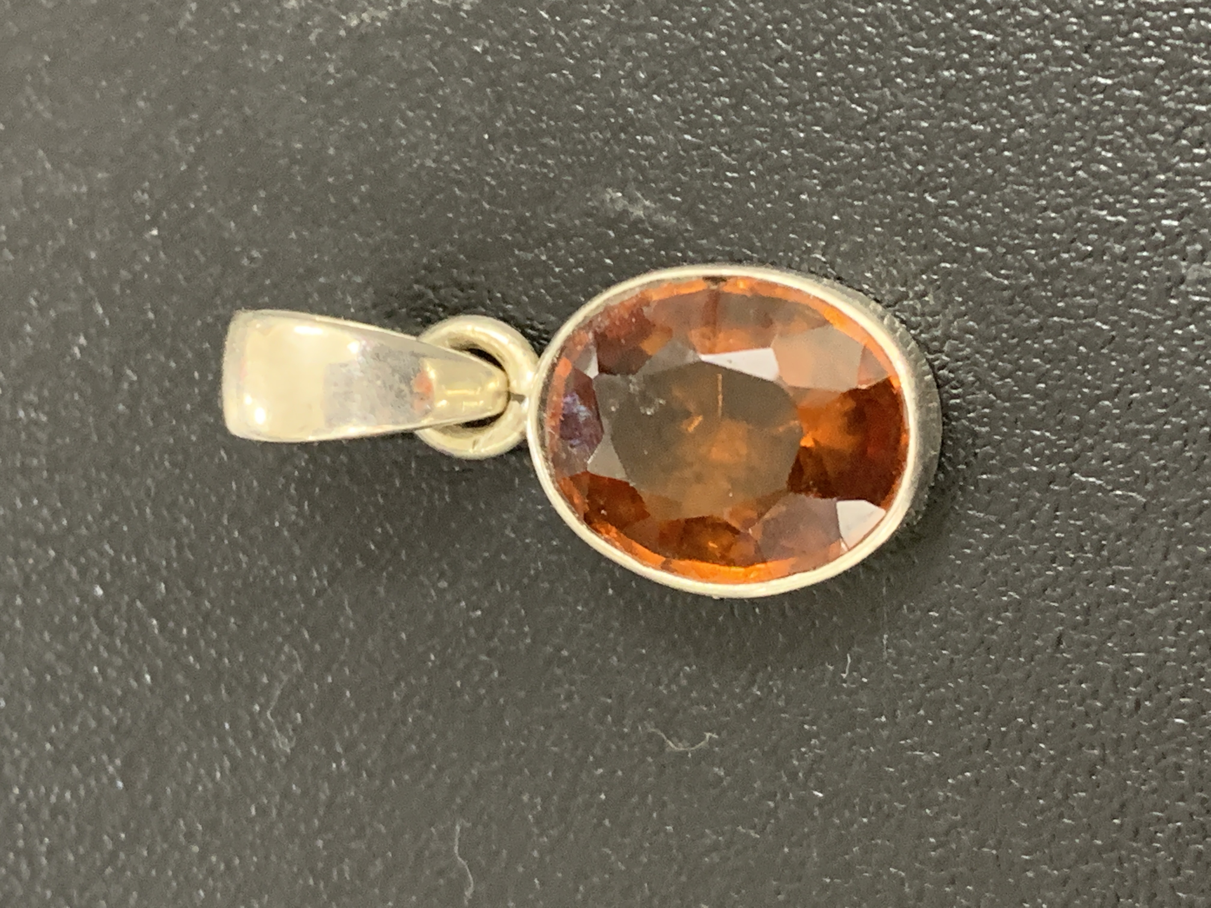 Garnet Silver Pendant