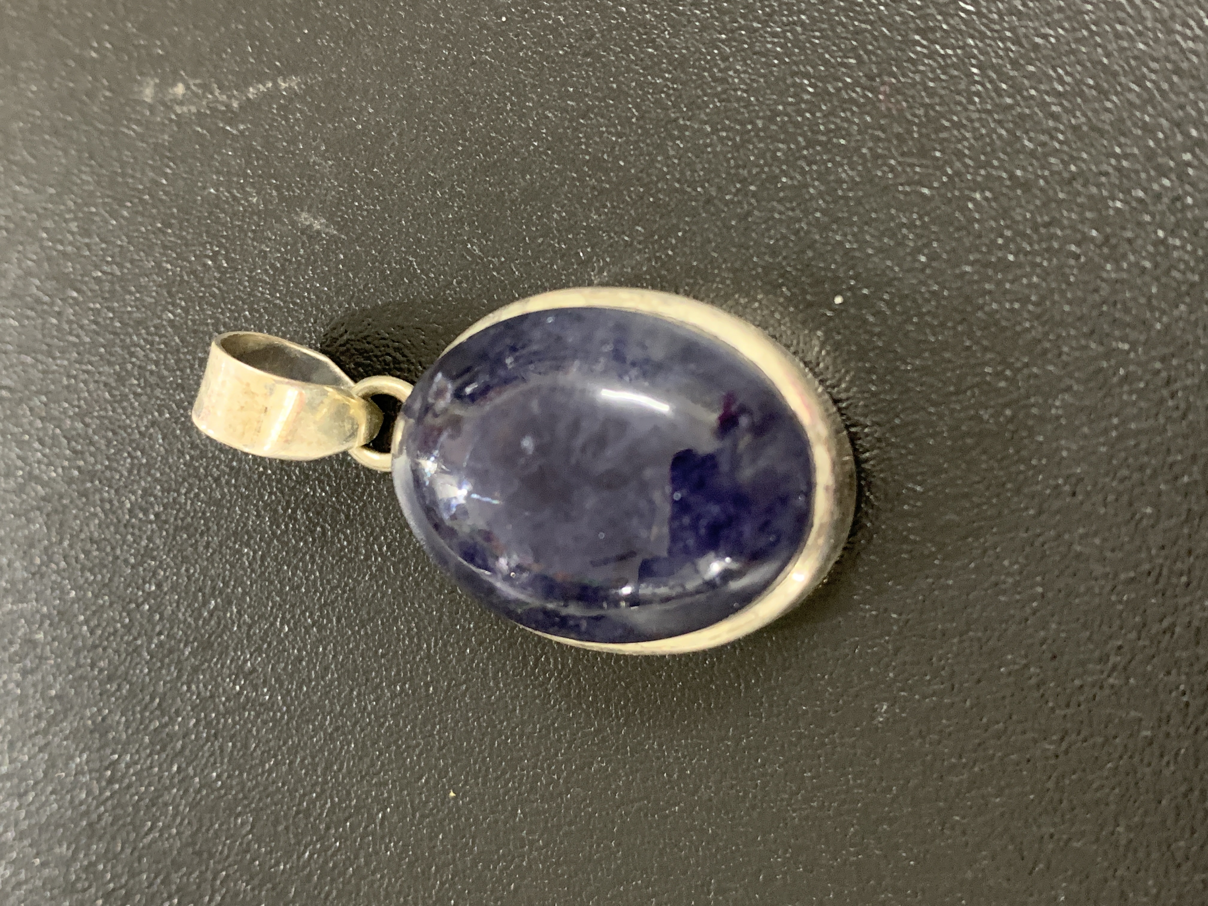 Iolite Silver Pendant