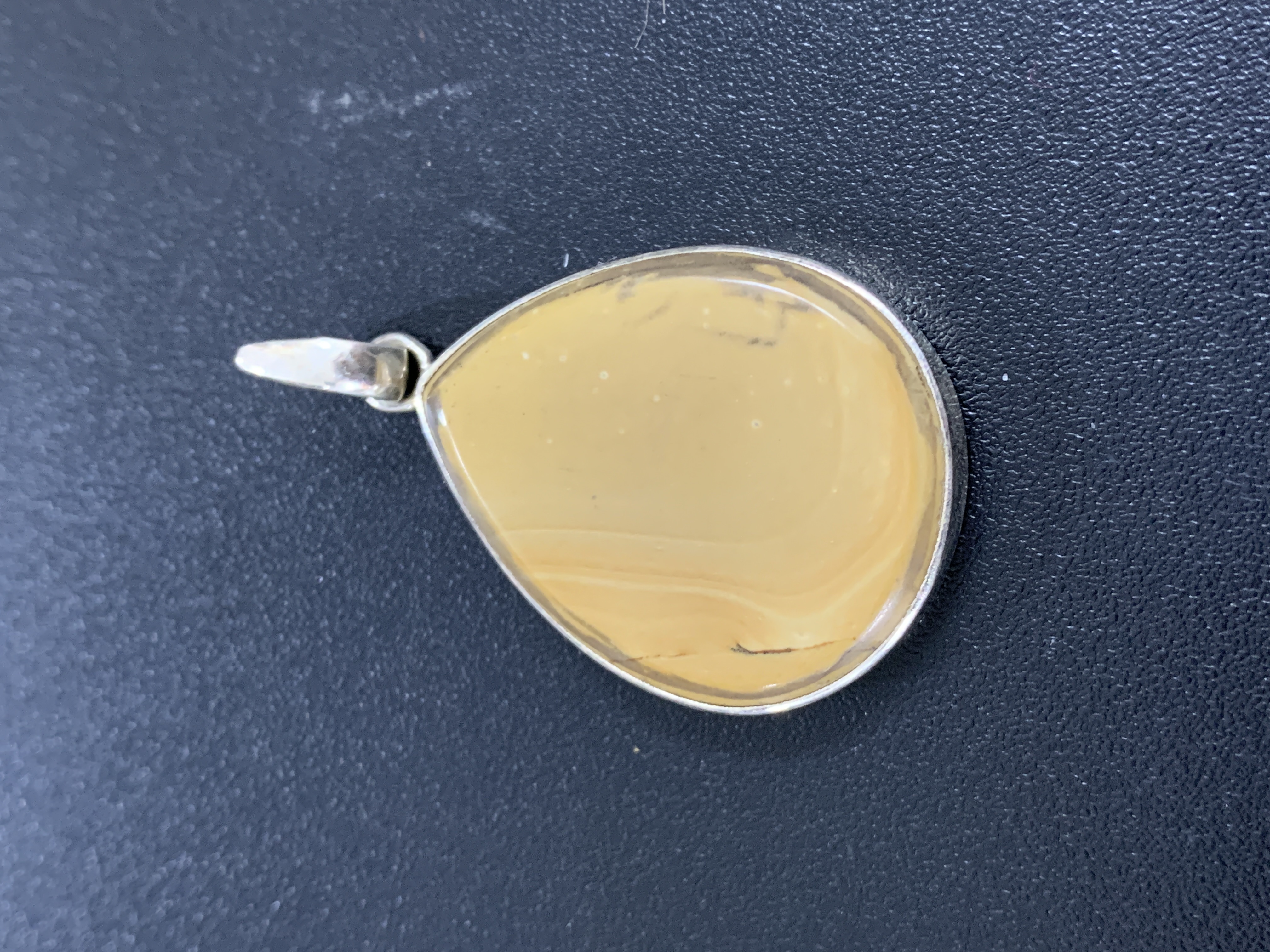 Yellow Jasper Silver Pendant