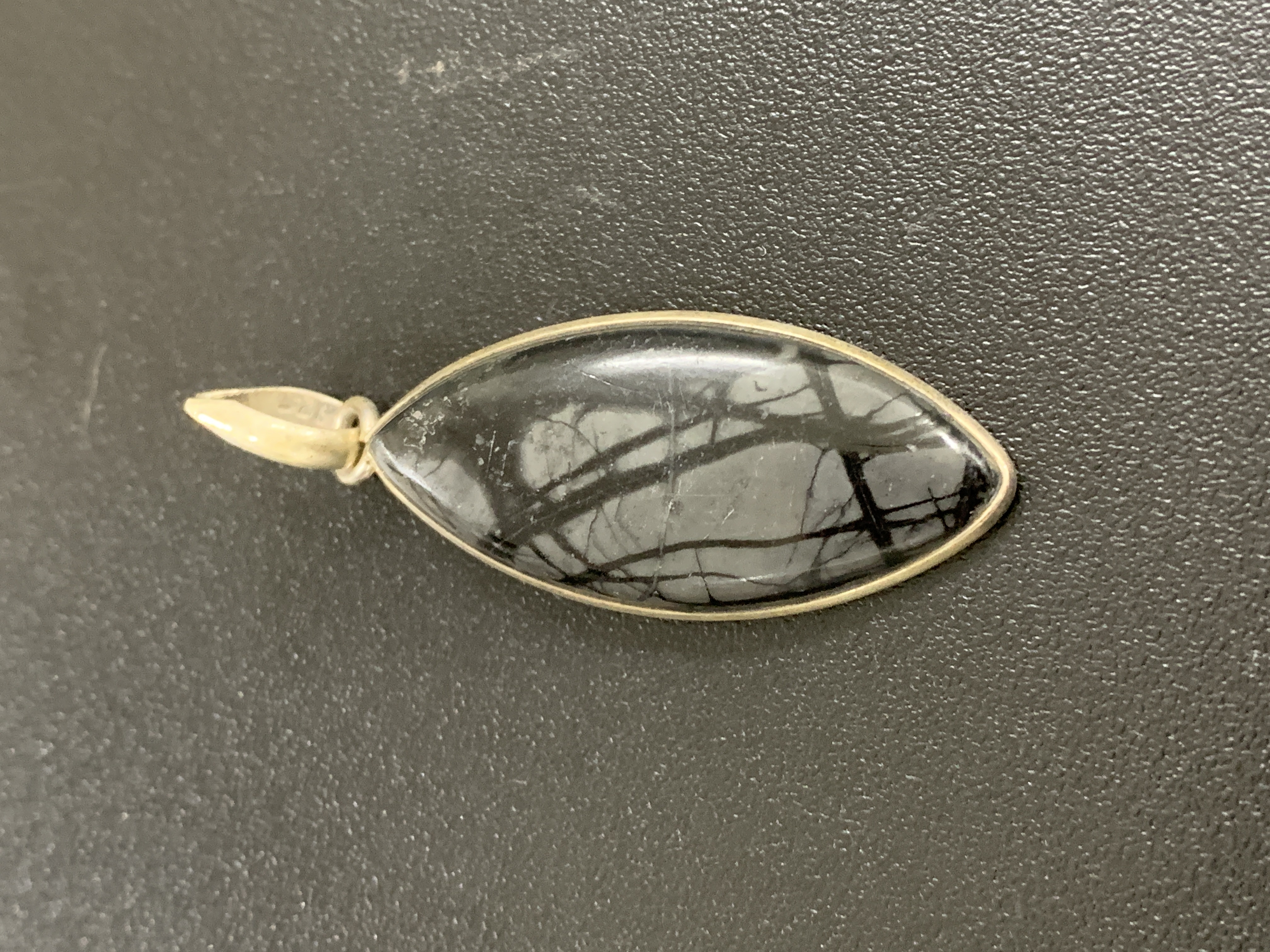 Silver Leaf Jasper Silver Pendant