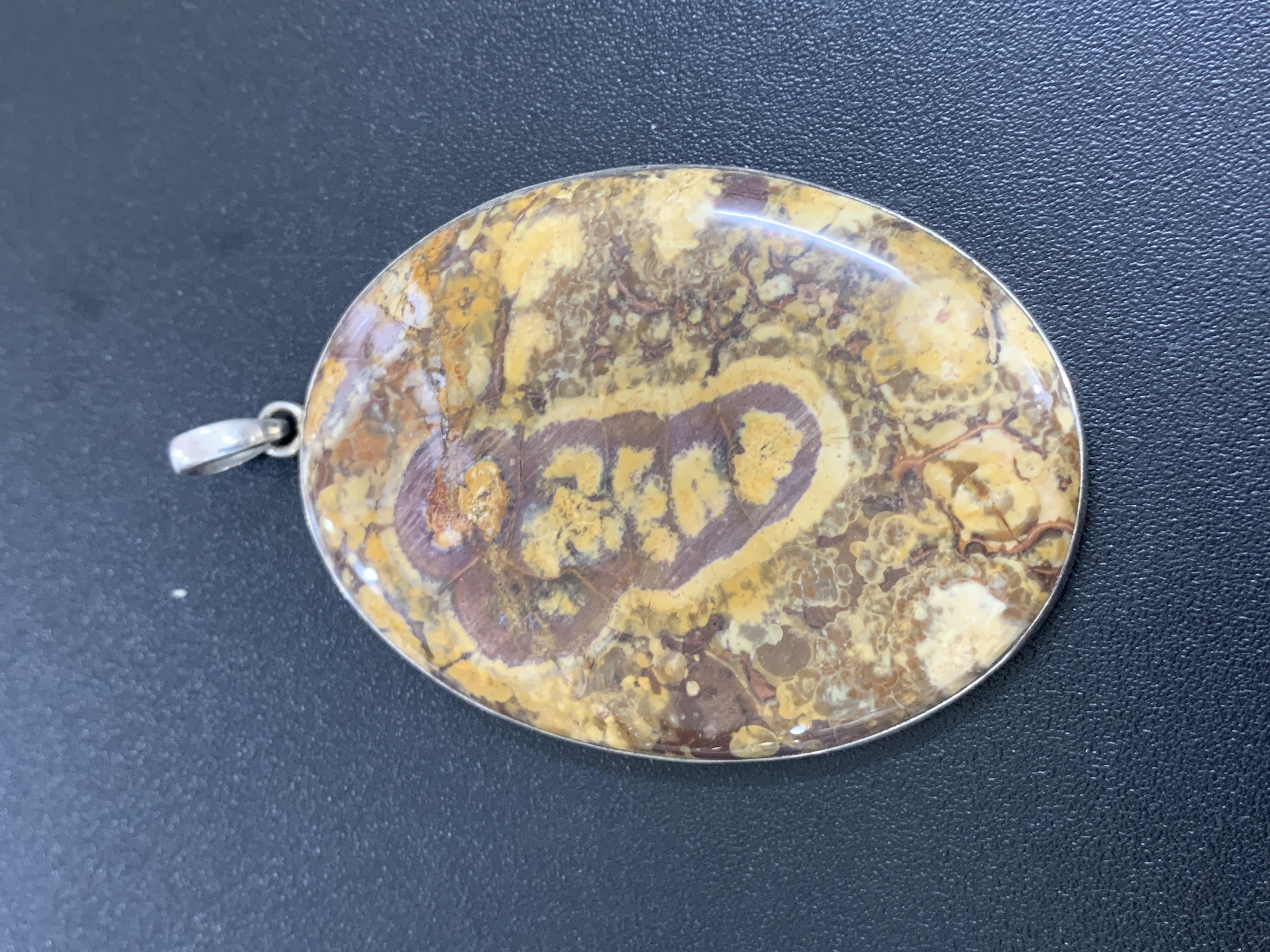 Ocean Jasper Silver Pendant