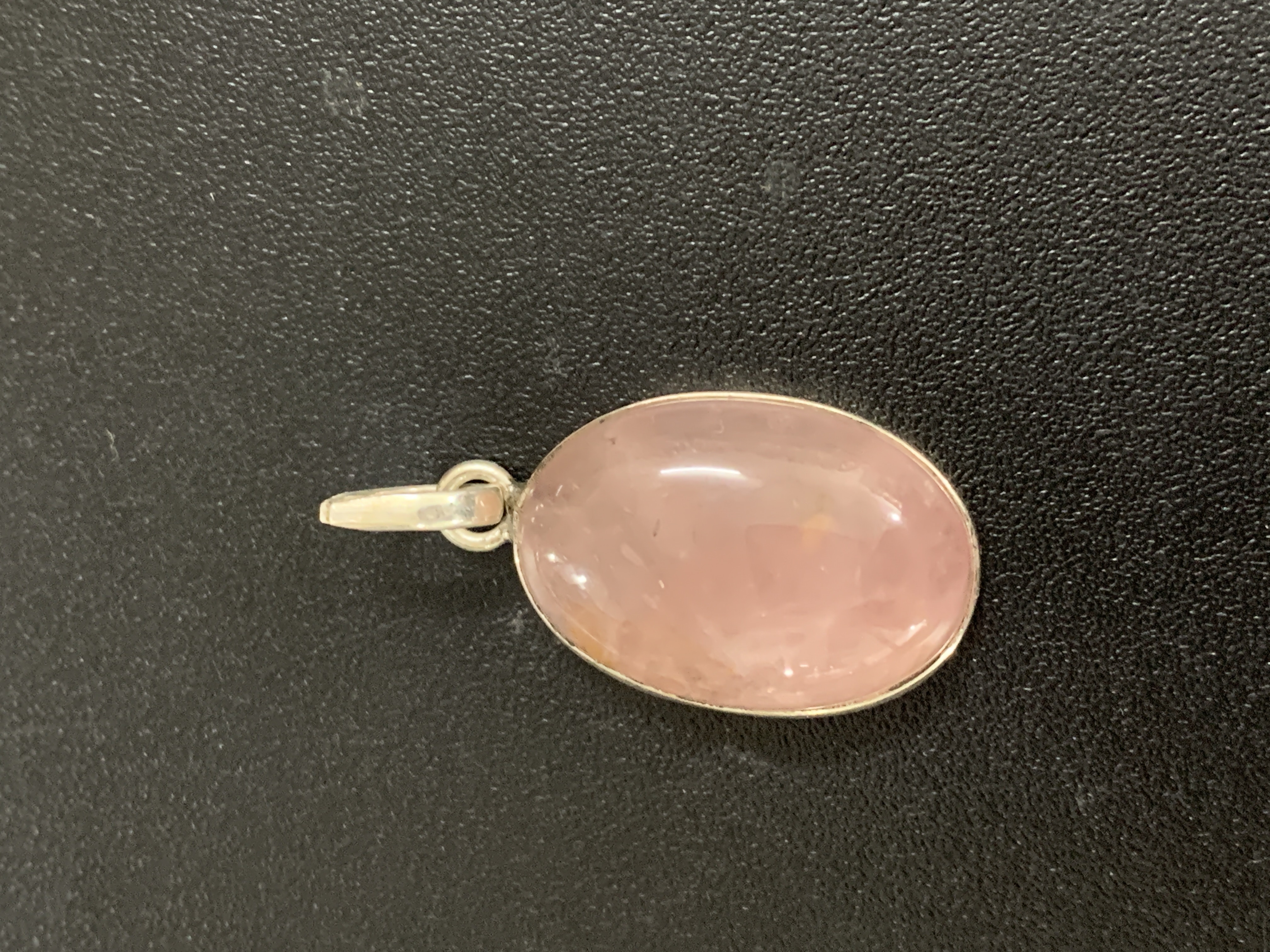 Rose Quartz Silver Pendant