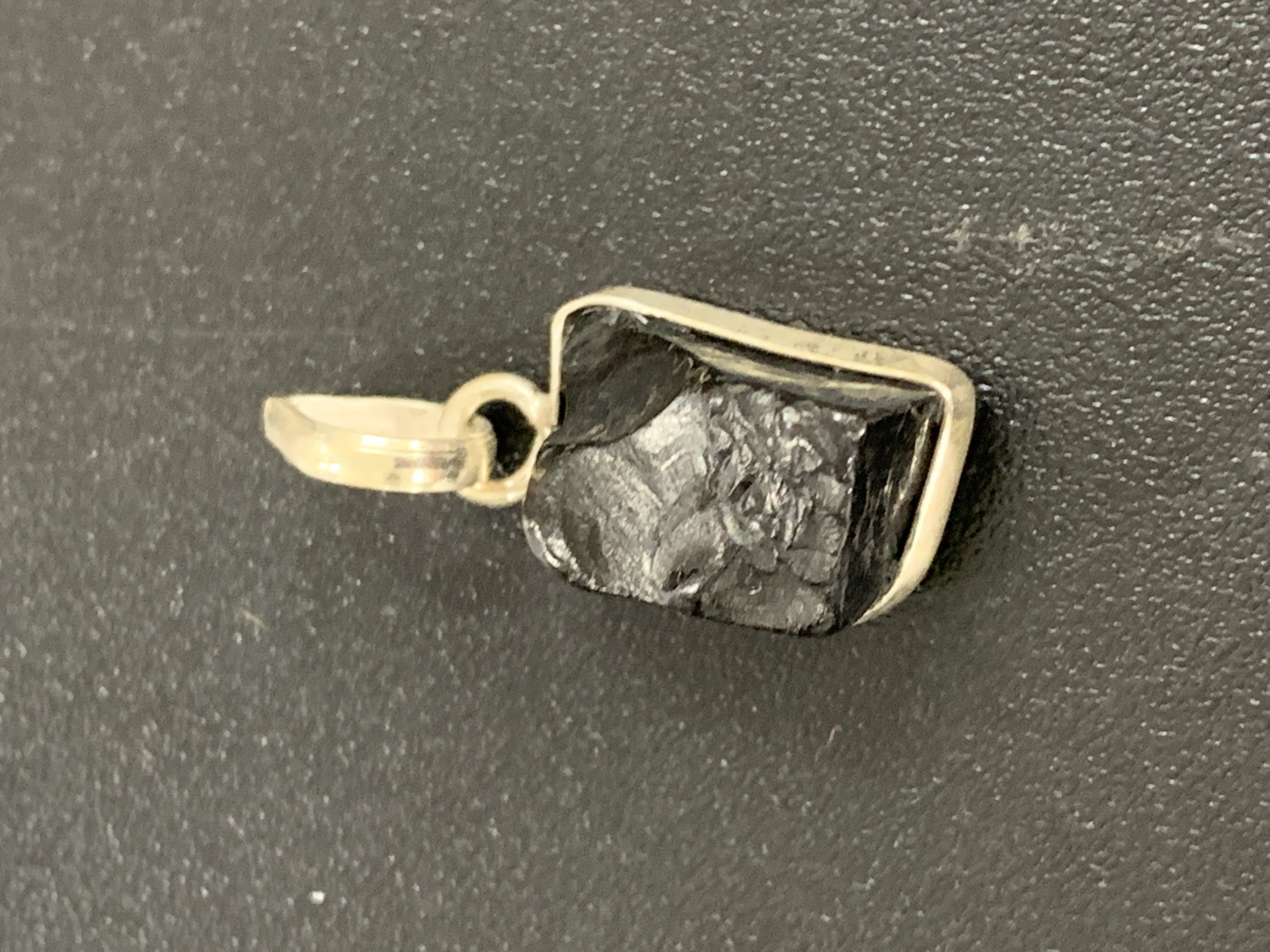 Jet Silver Pendant