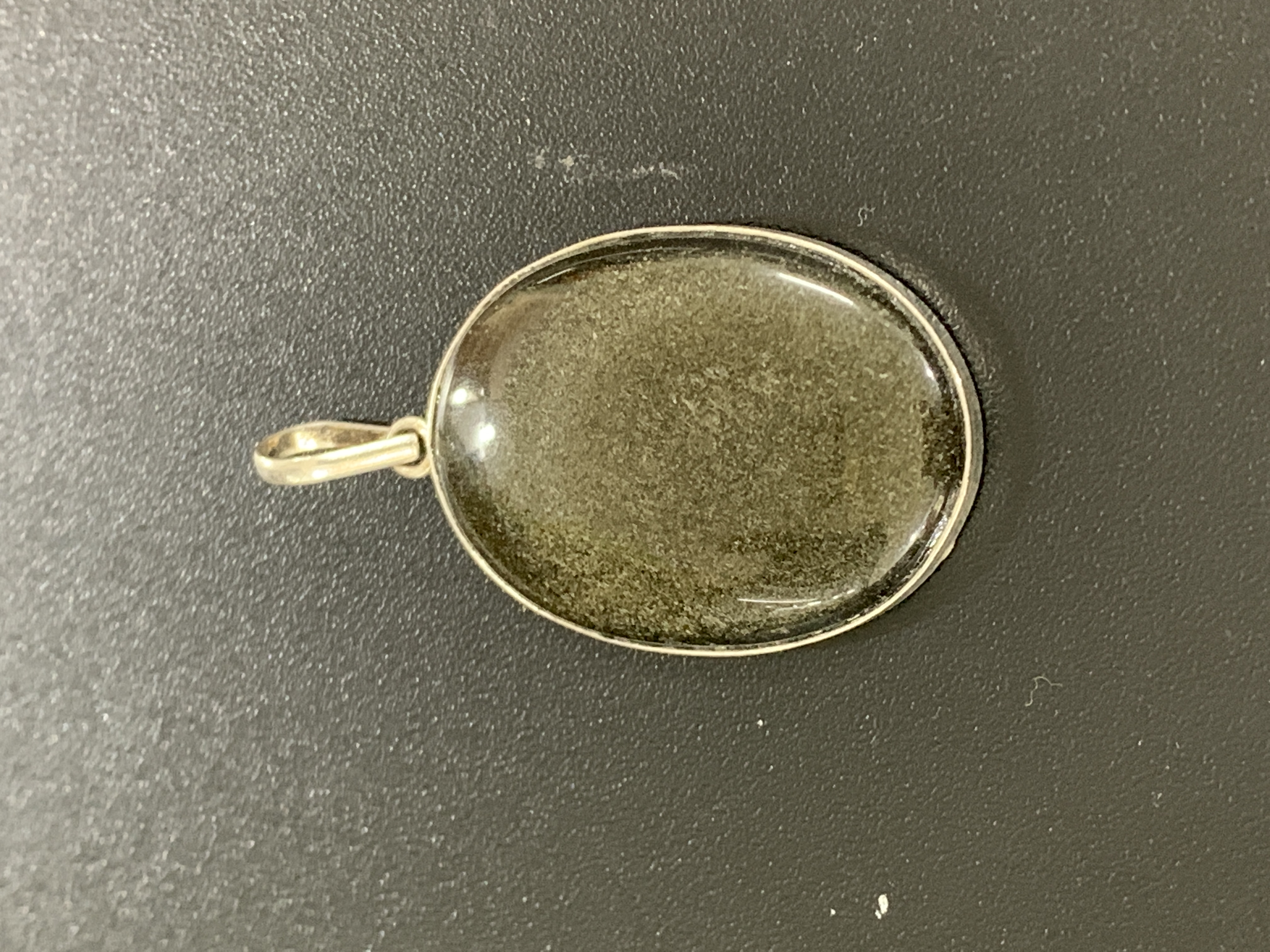 Obsedian Silver Pendant
