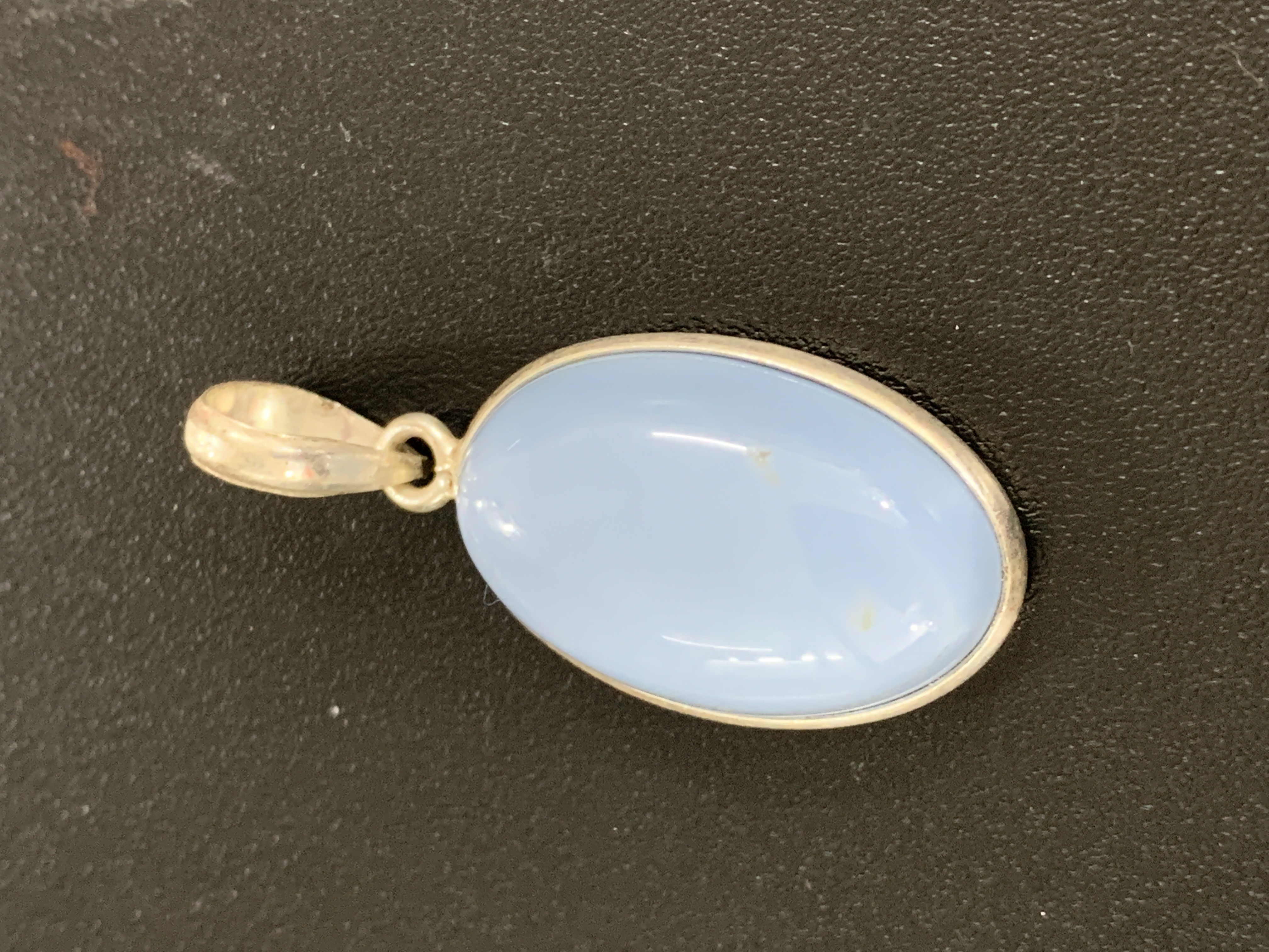 Blue Opal Silver Pendant