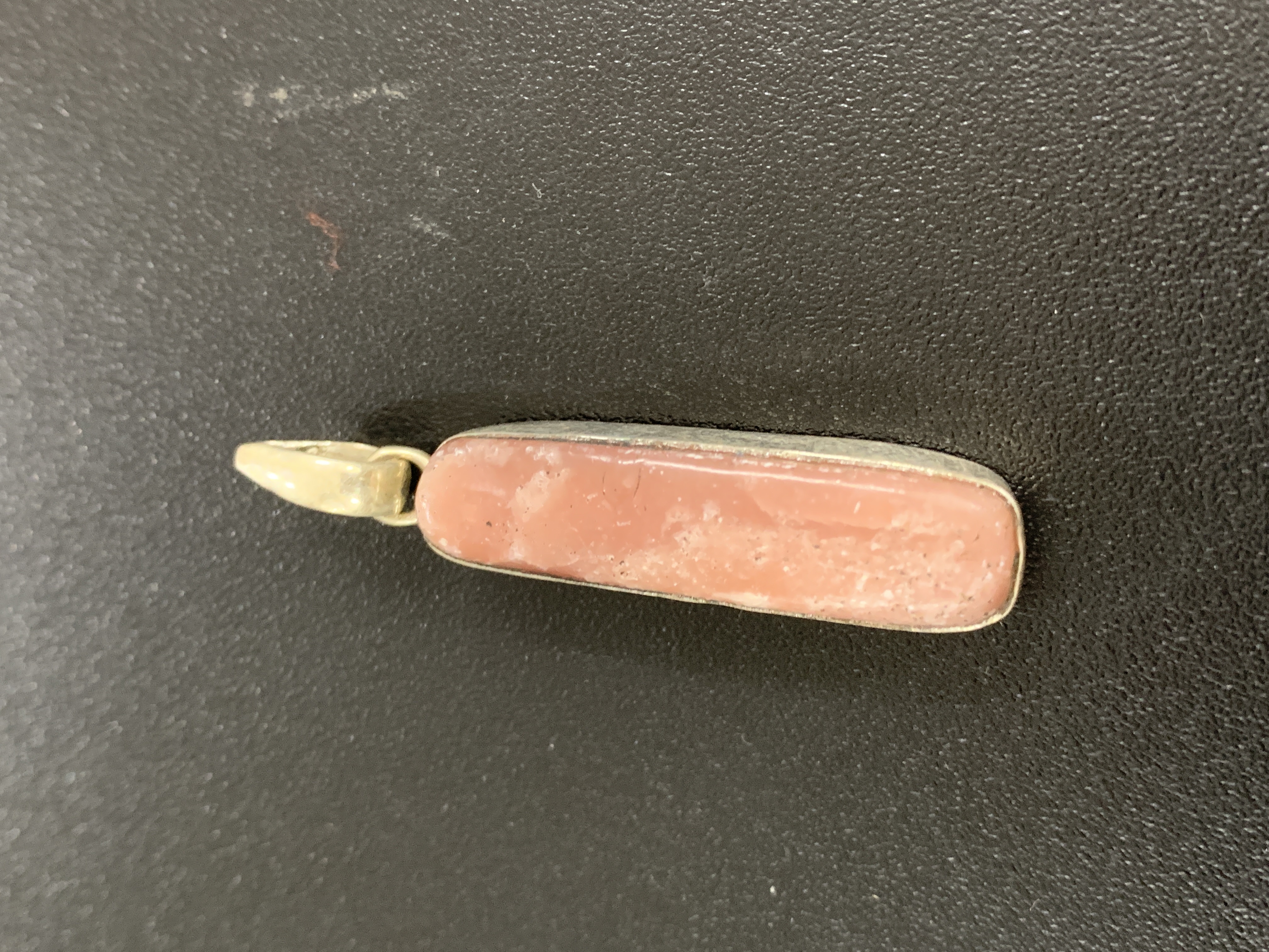 Pink Opal Silver Pendant