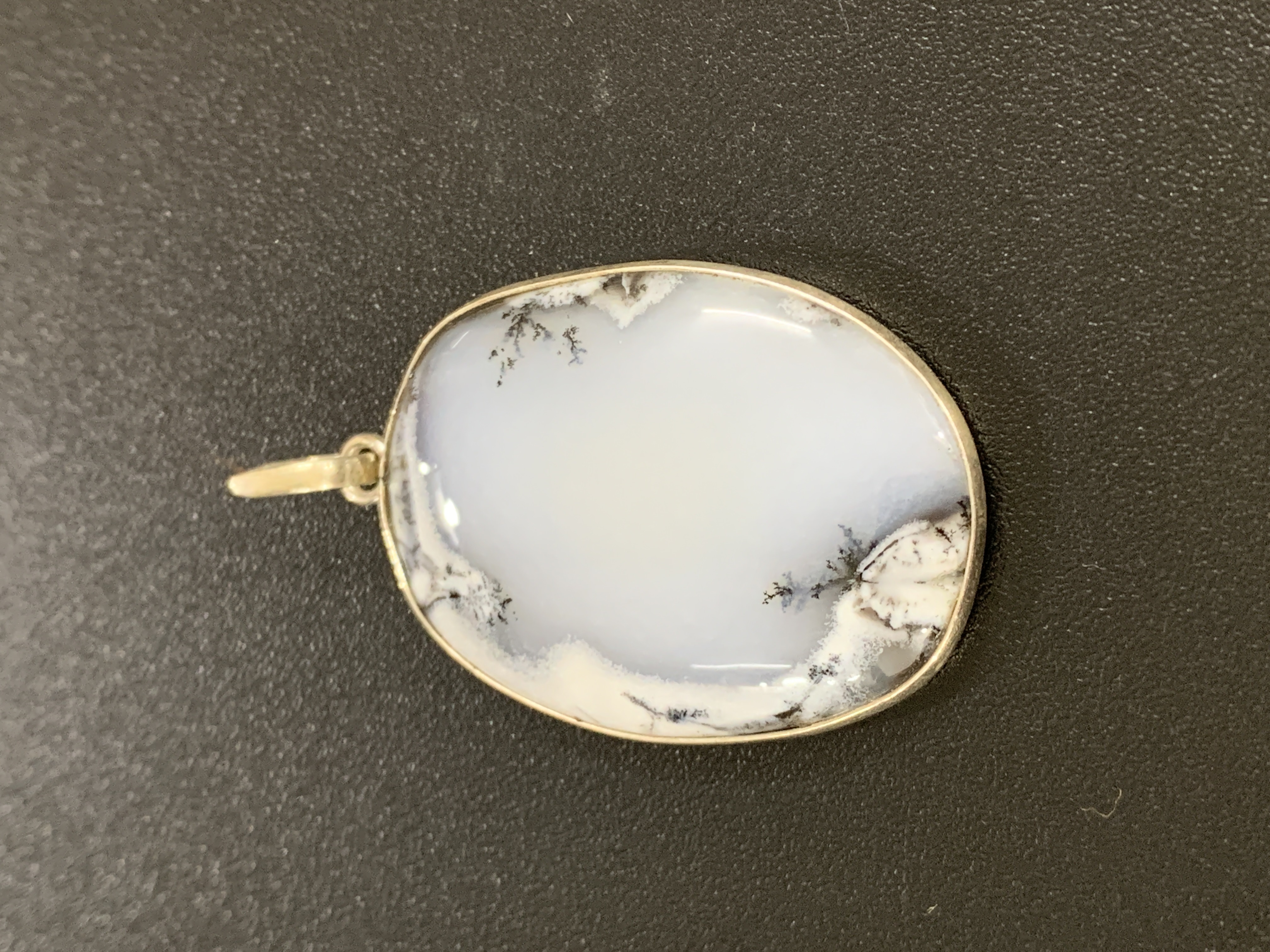 Dendritic Opal Silver Pendant