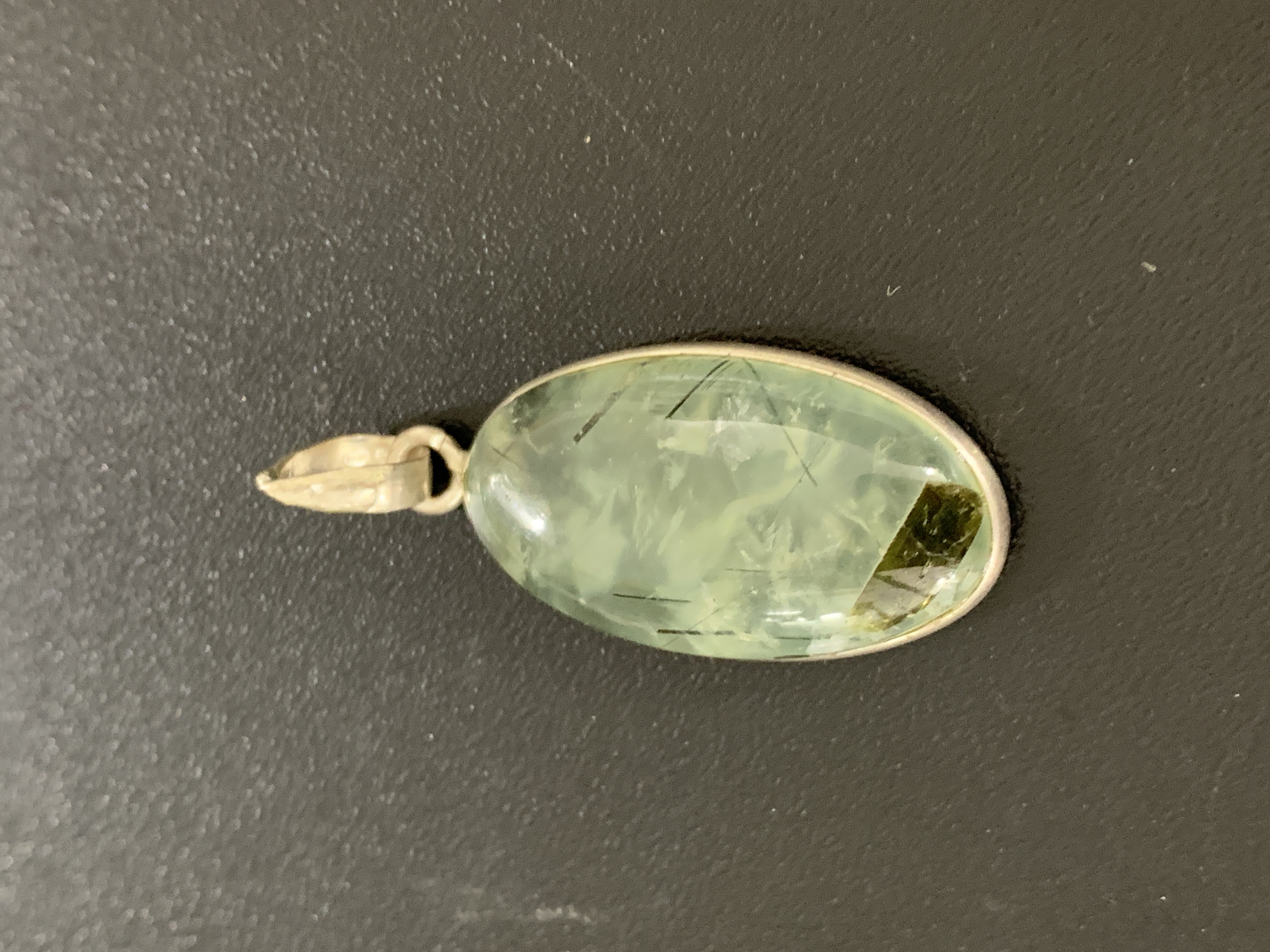 Prehnite Silver Pendant