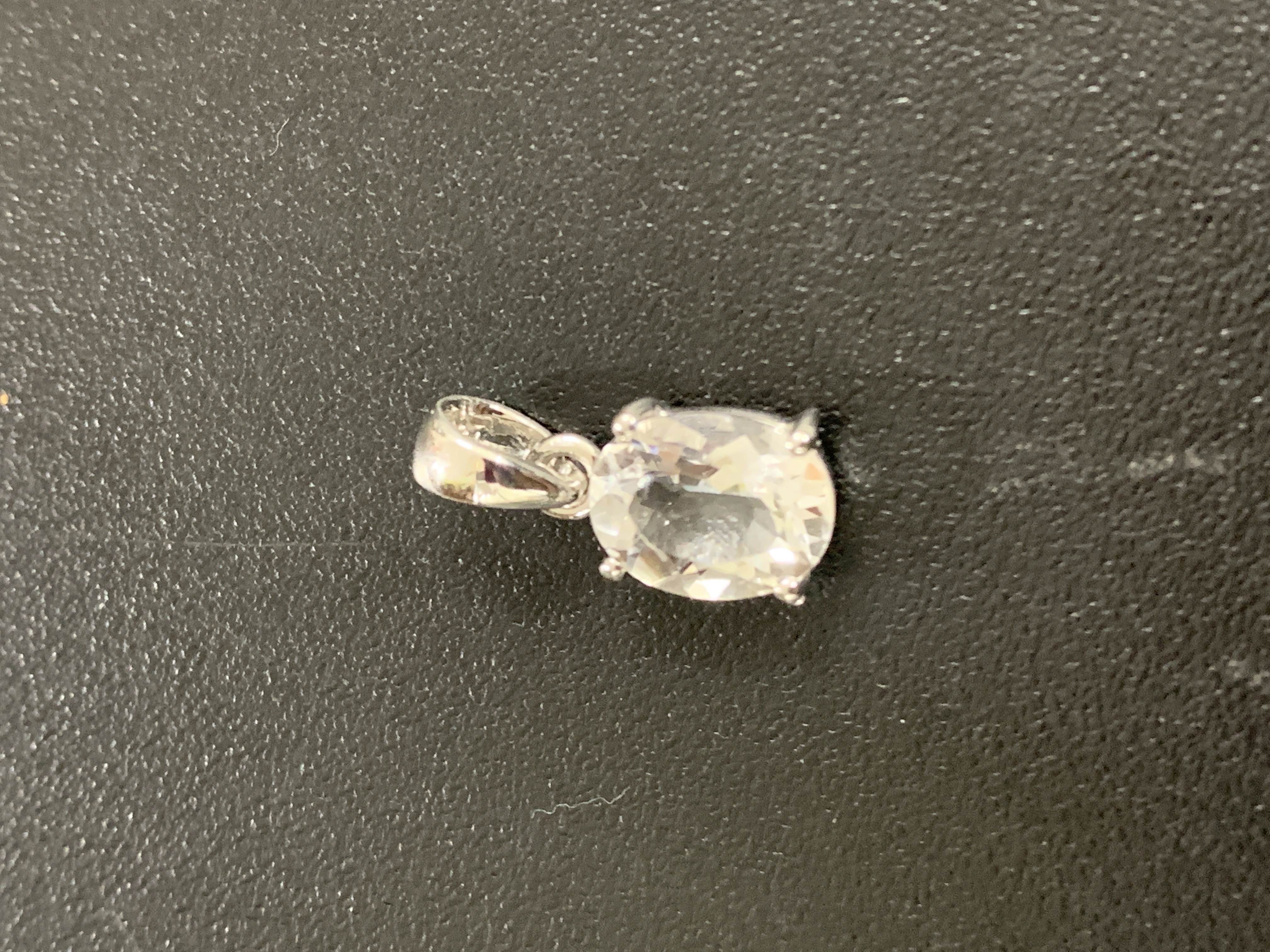 White Petalite Silver Pendant
