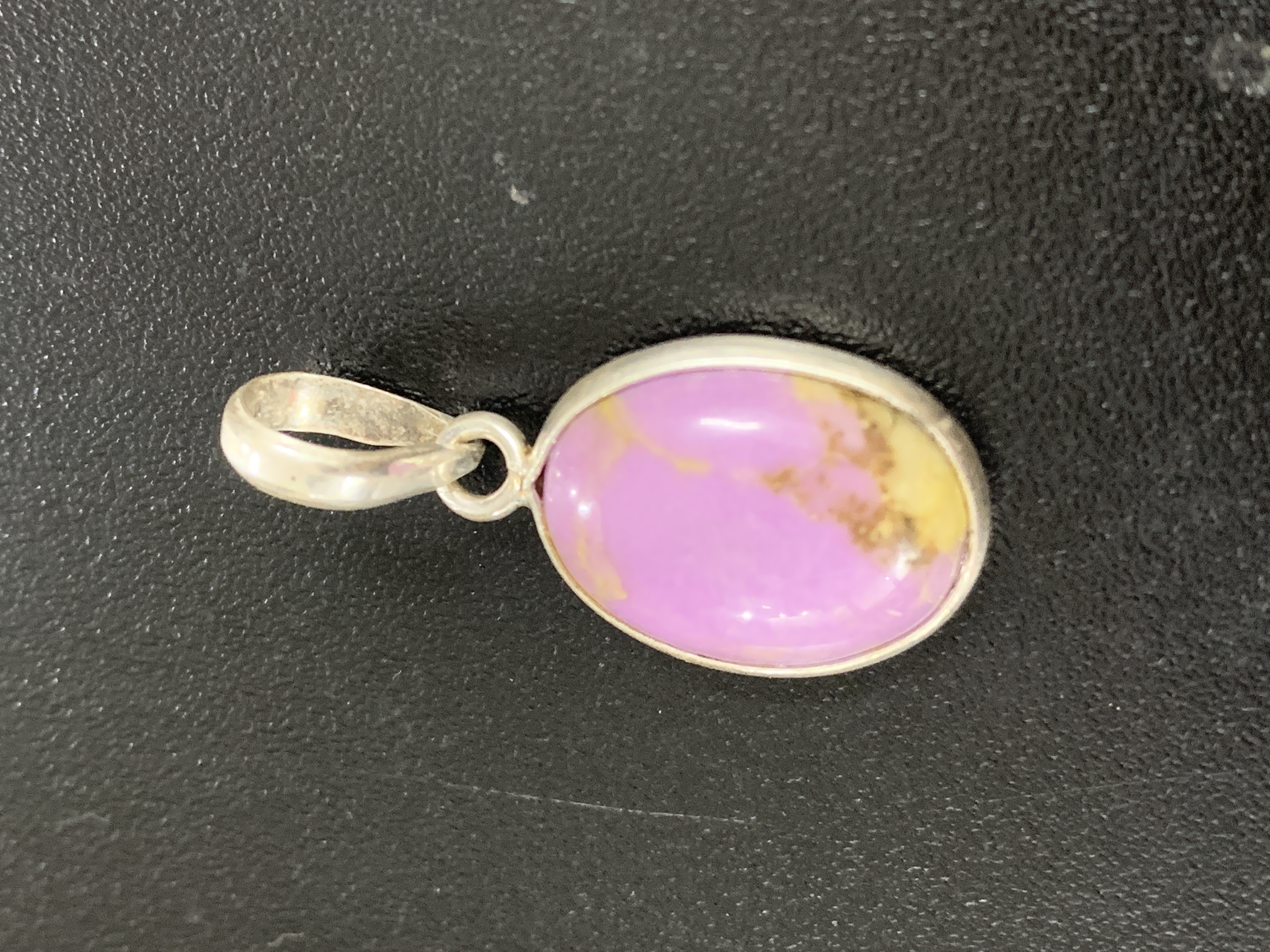 Pink Petalite Silver Pendant