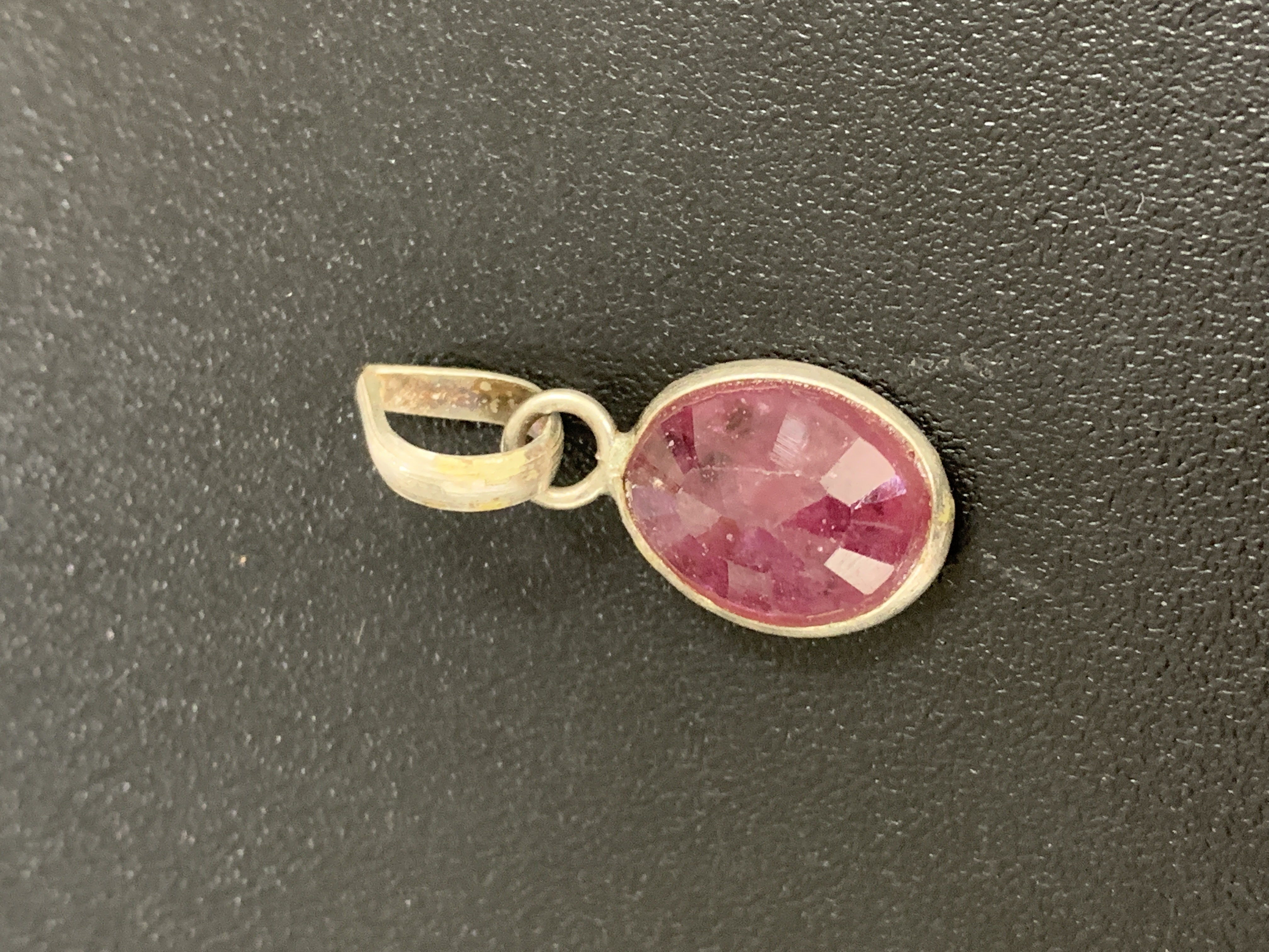 Ruby Silver Pendant