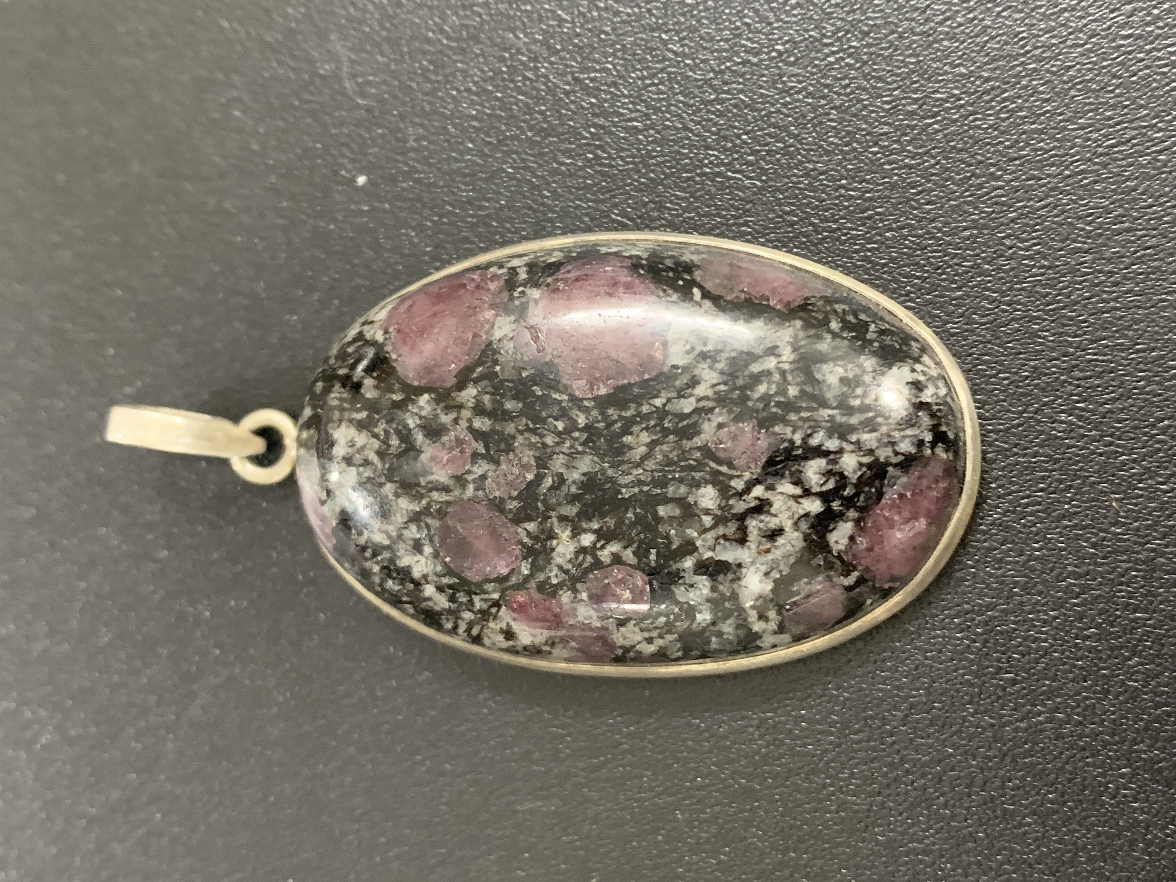 Rubellite Silver Pendant