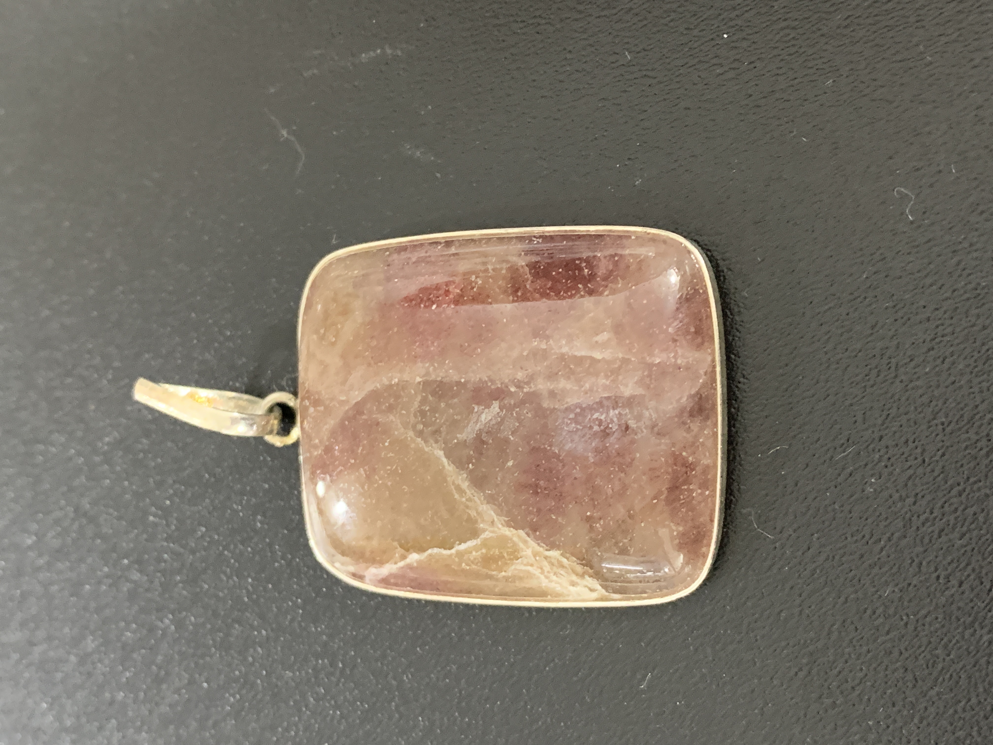 Strawberry Quartz Silver Pendant