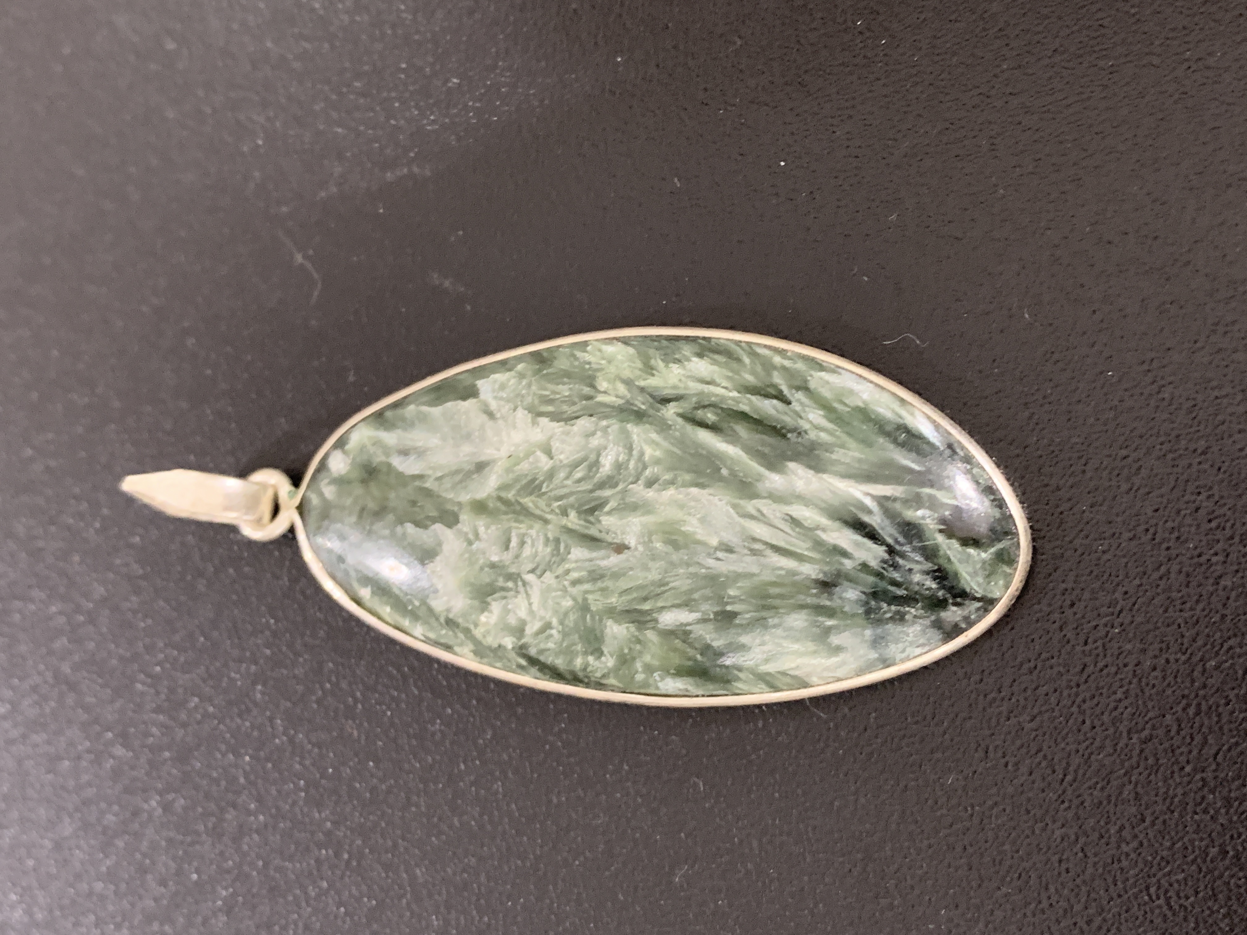 Seraphinite Silver Pendant