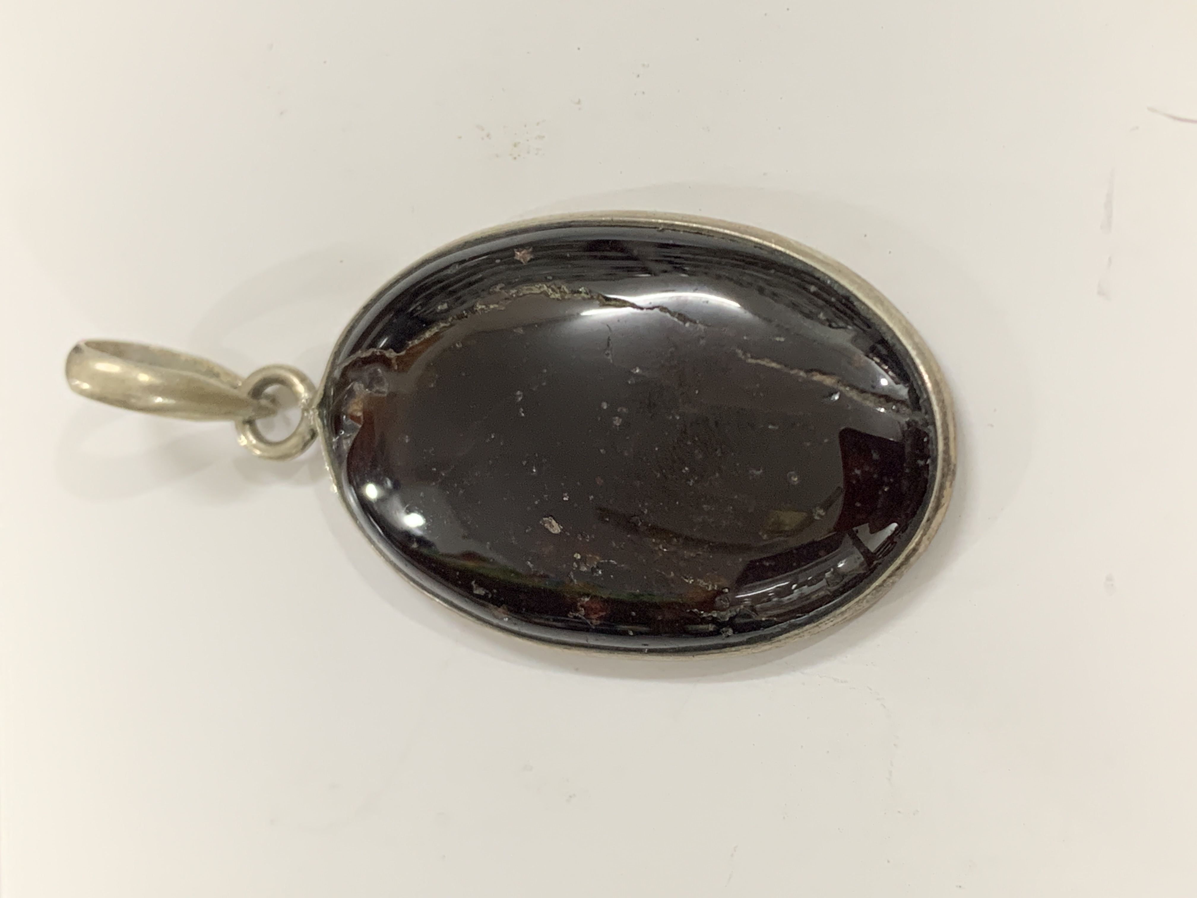 Golden Seraphinite Silver Pendant