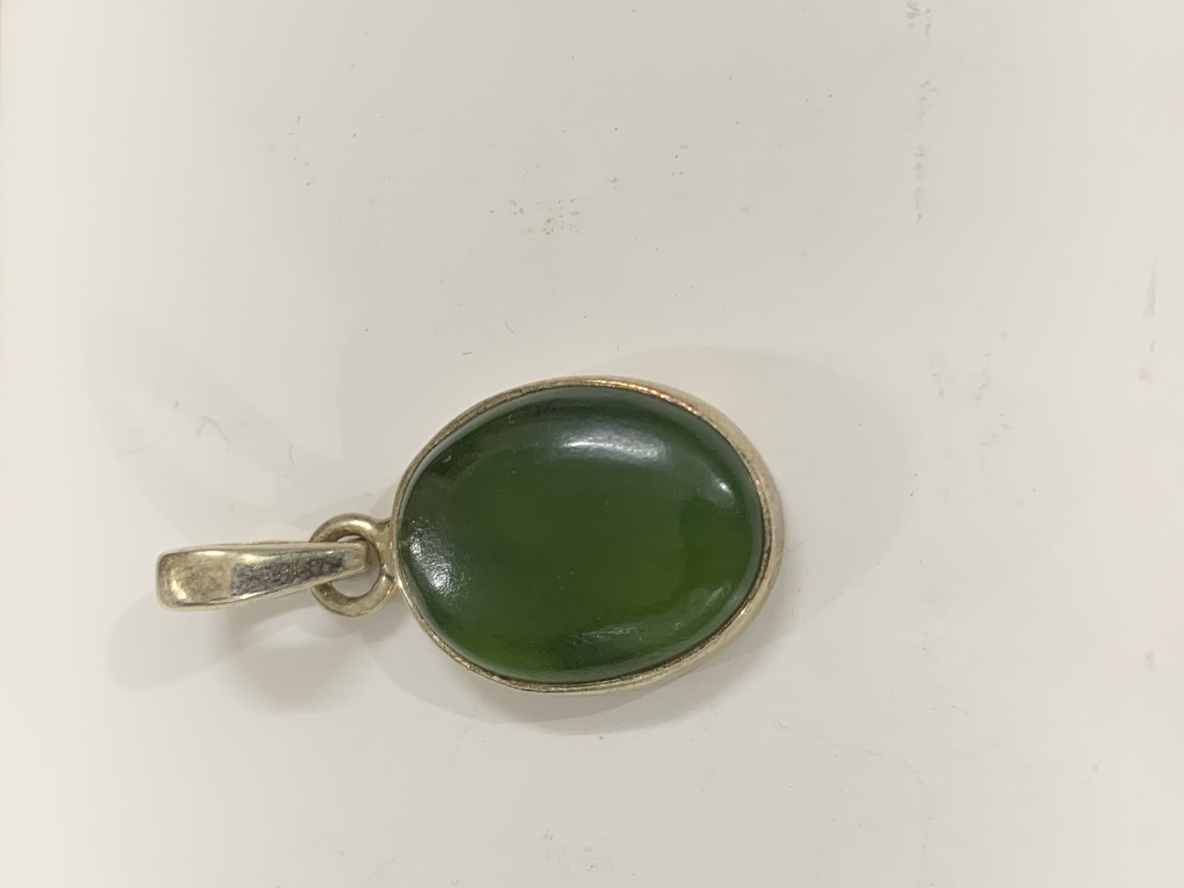 Serpentine Silver Pendant