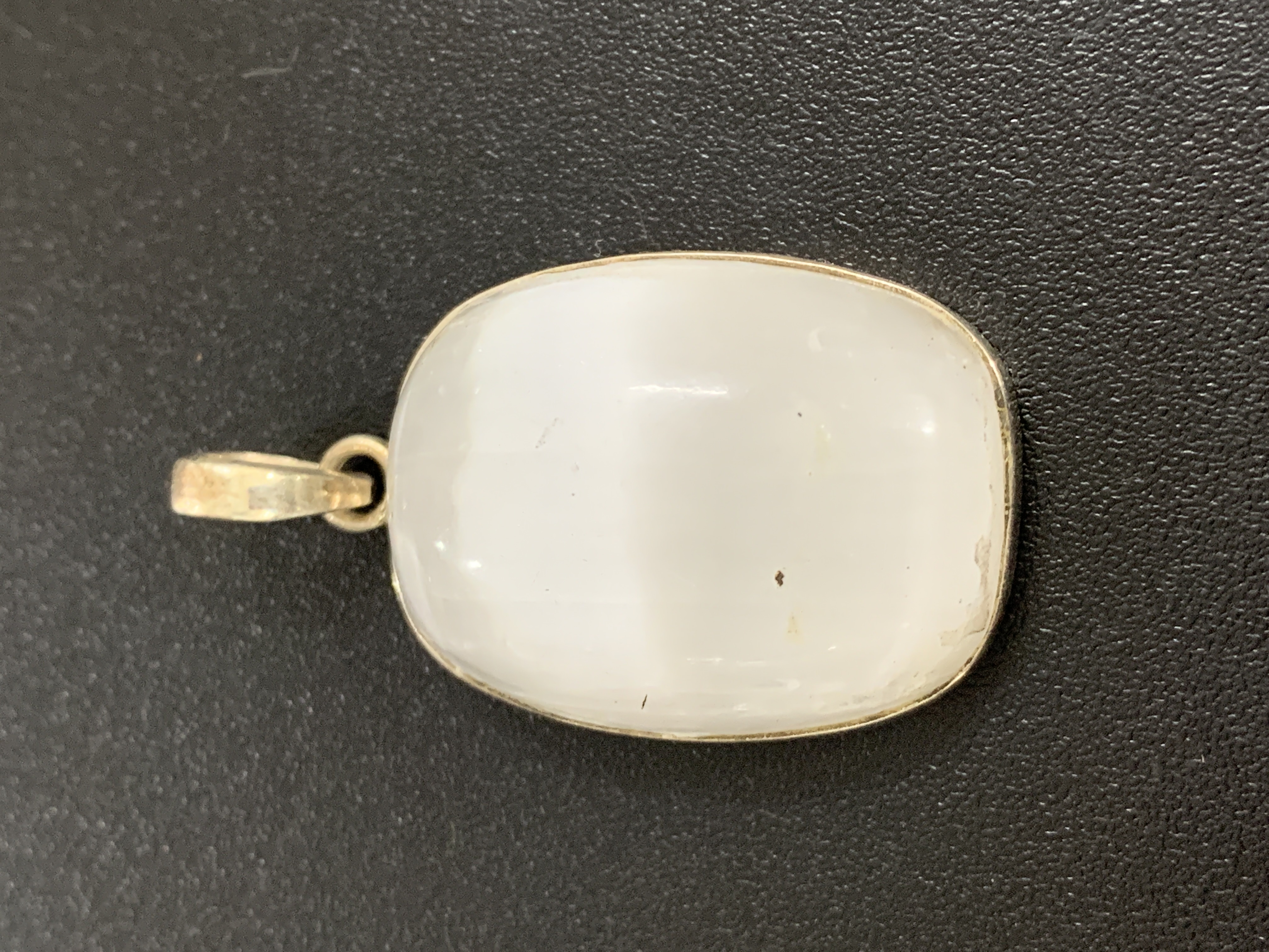 Selenite Silver Pendant