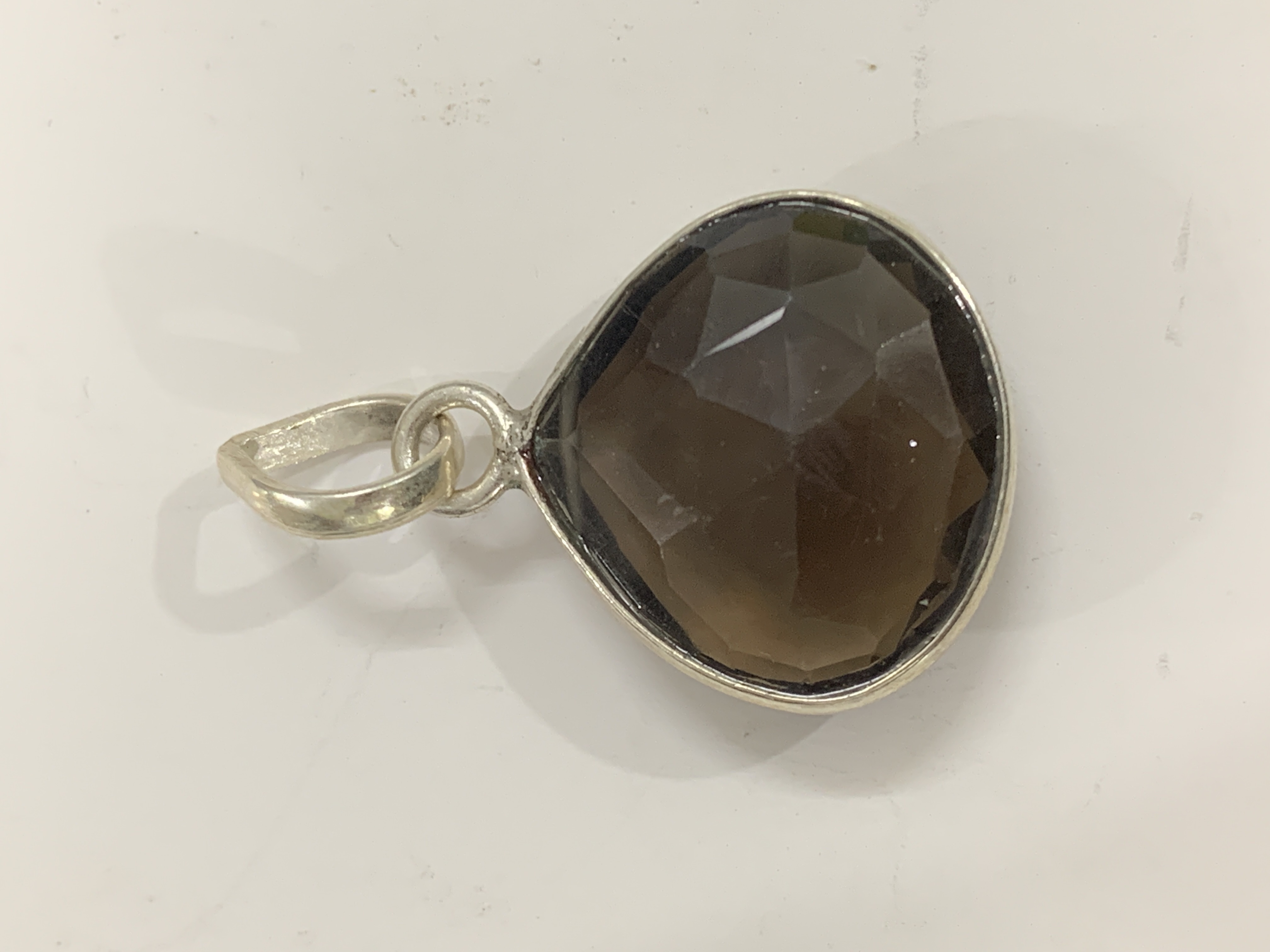 Smoky Quartz Silver Pendant