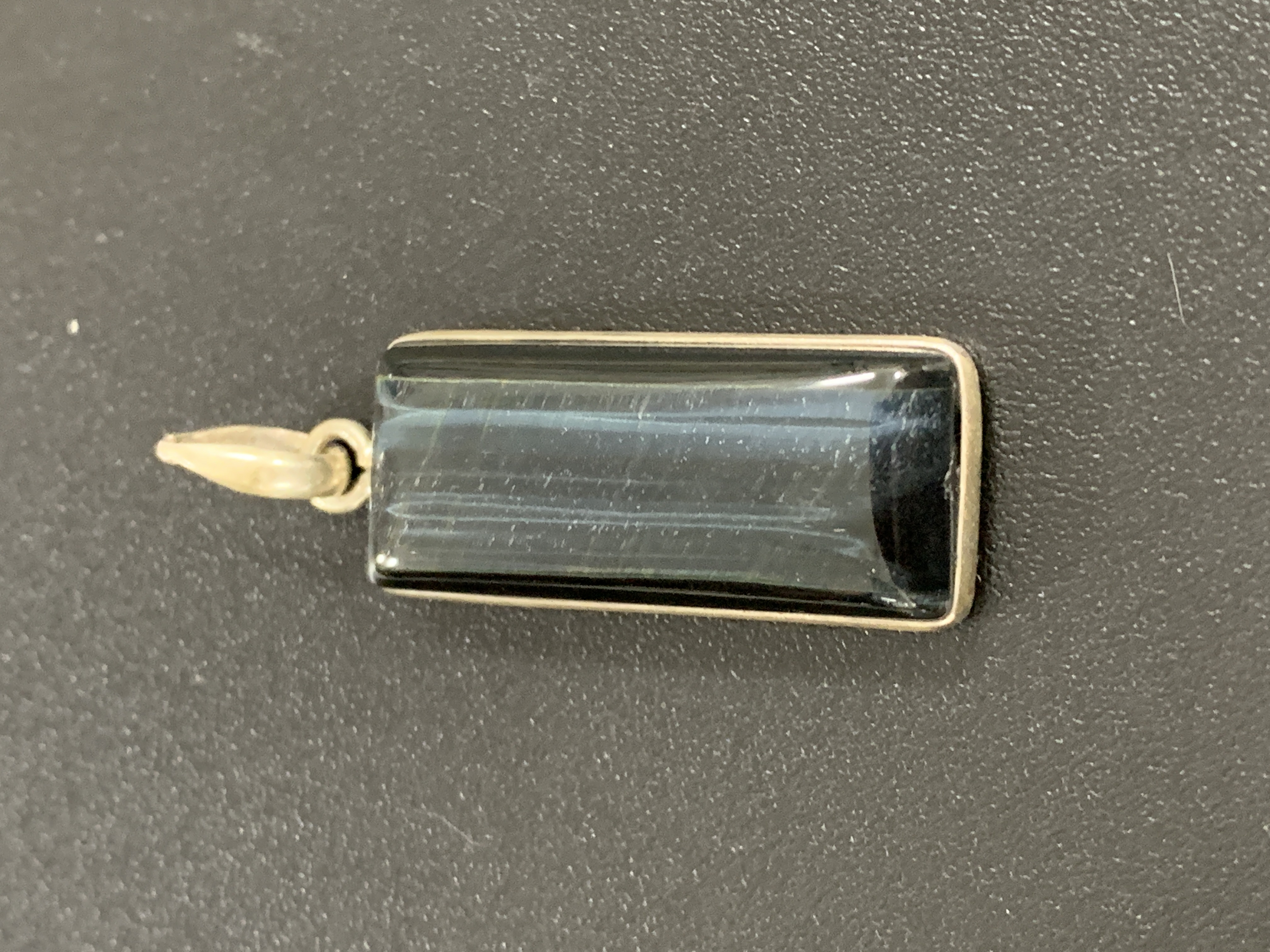 Blue Tiger’s Eye Silver Pendant