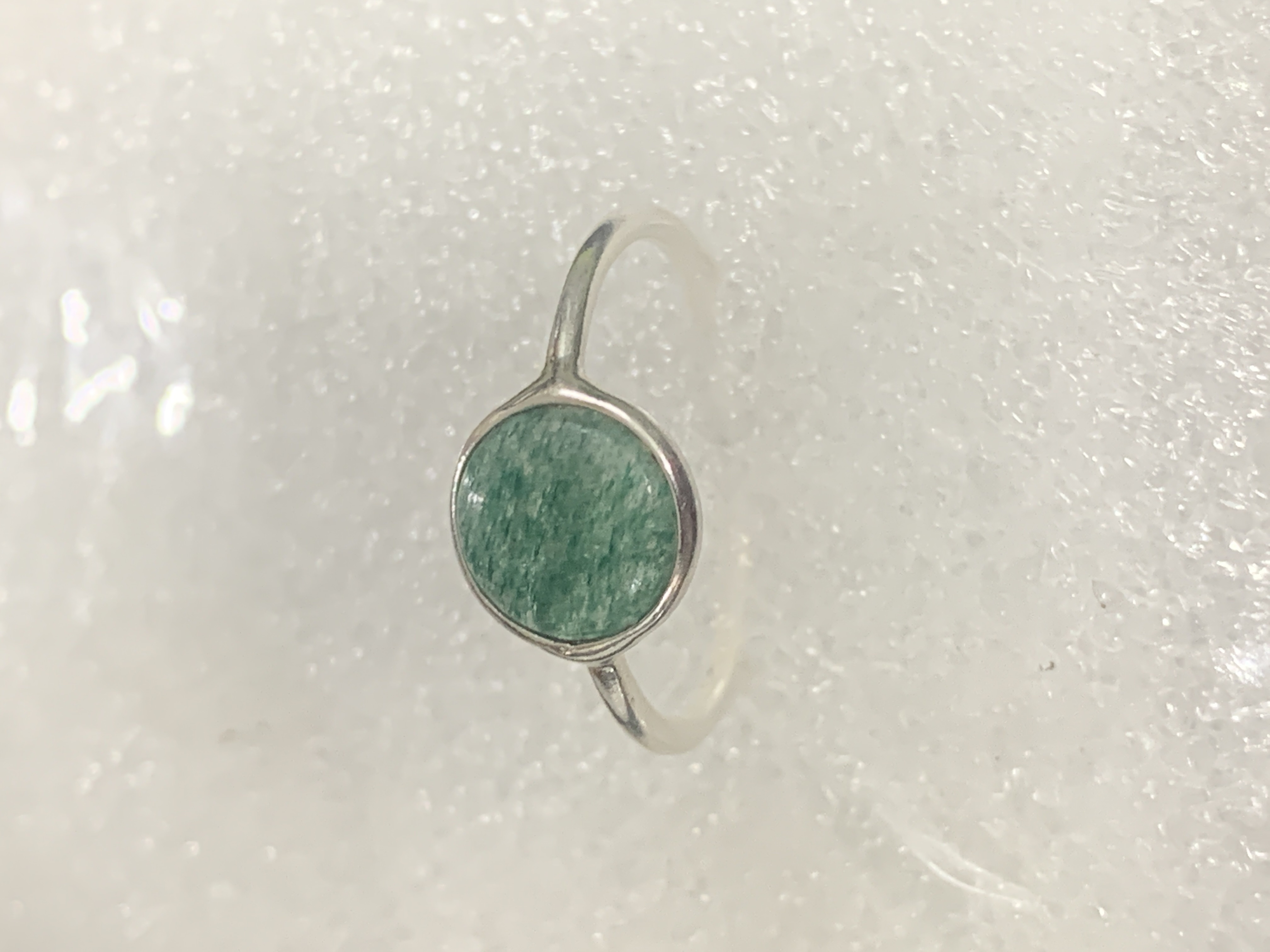 Aventurine Silver Ring