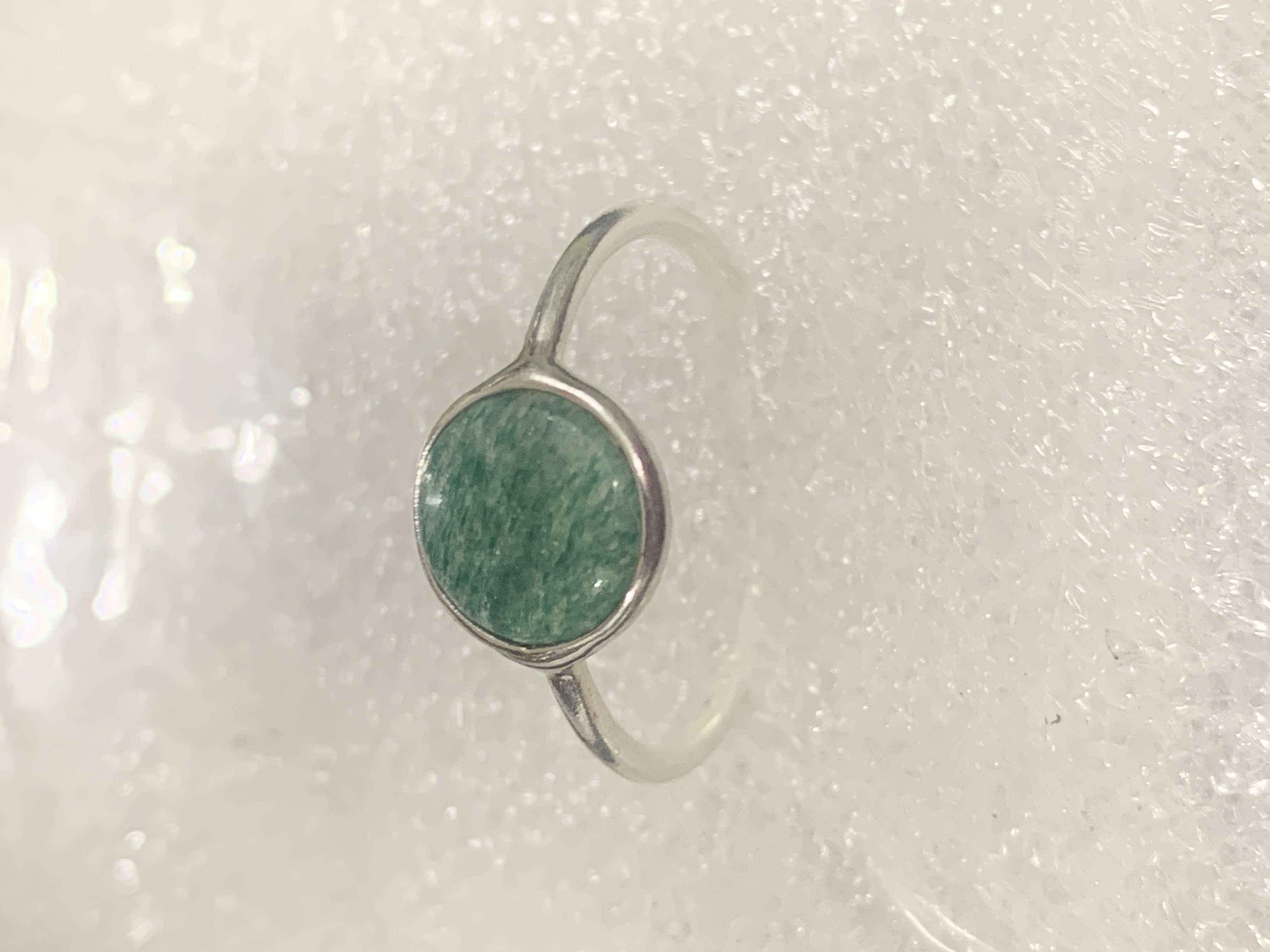 Aventurine Silver Ring